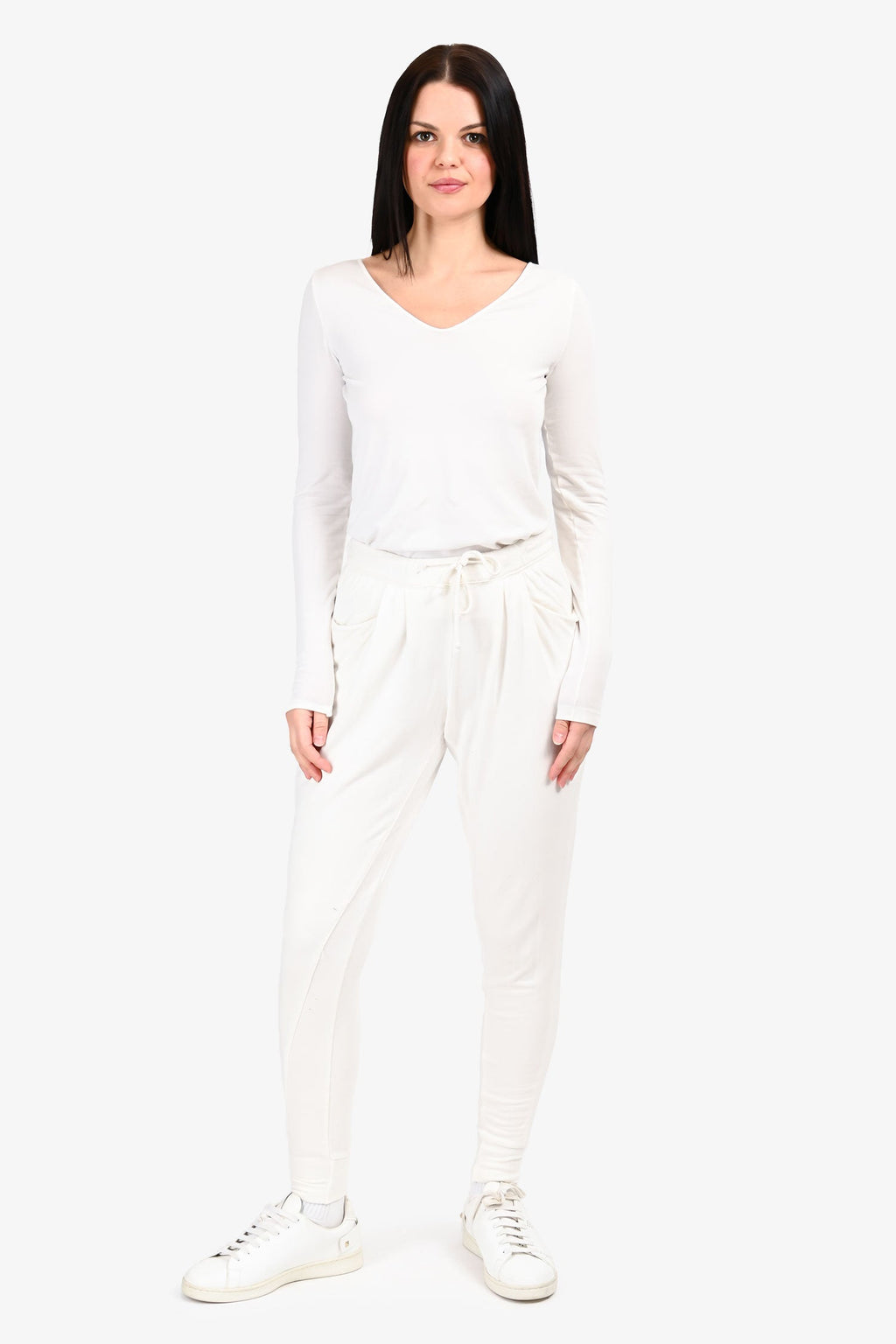 Helmut Lang White Cotton Joggers Size S