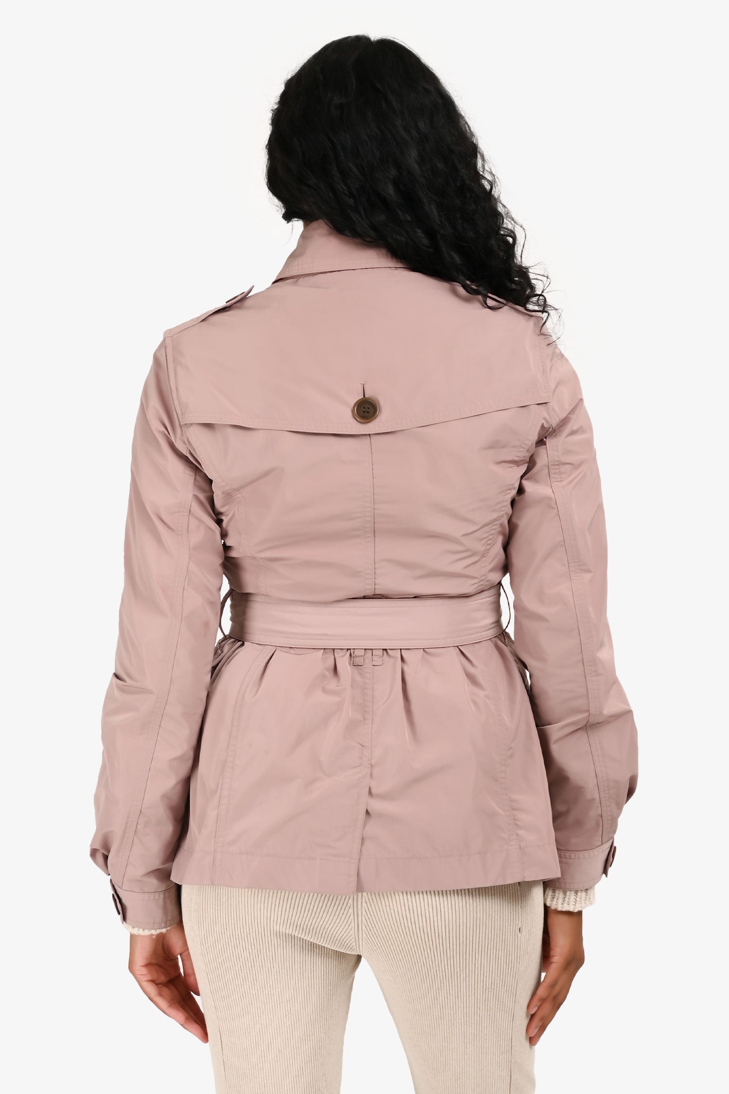 Burberry Brit Mauve Nylon Cropped Rain Jacket Size 4