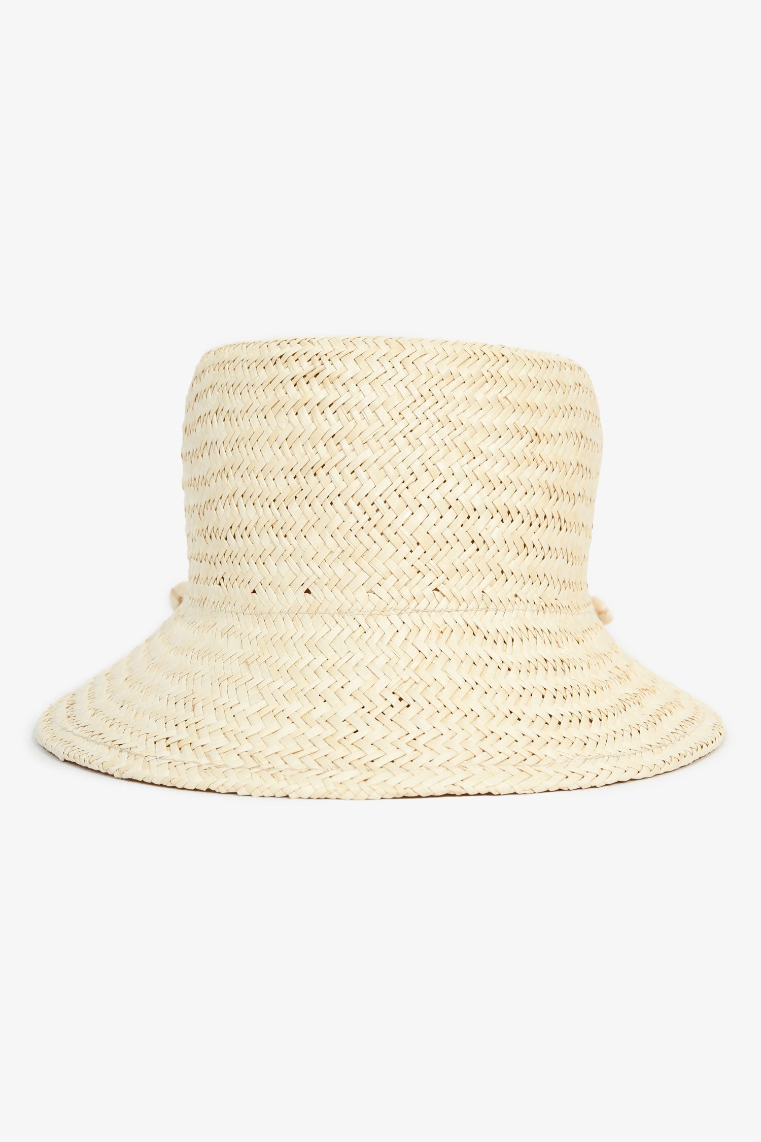 Lack of Colour Beige Straw 'Inca Seashells' Bucket Hat Size M