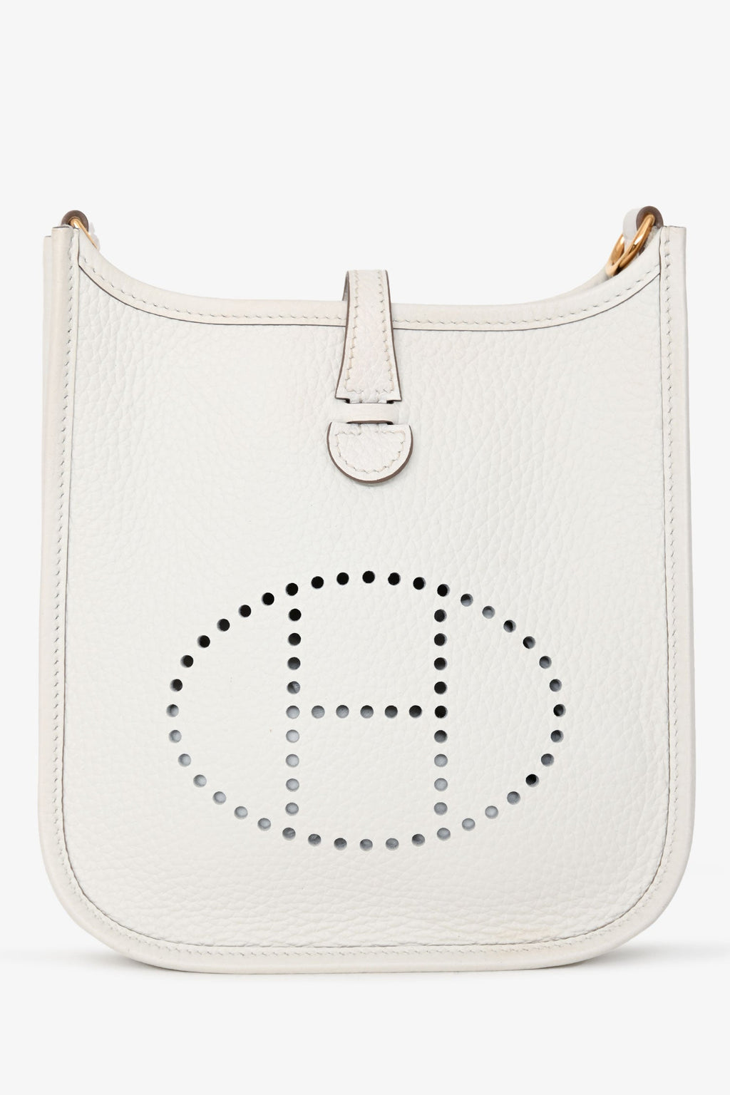 Hermès 2024 Blanc Clemence Leather Evelyne TPM