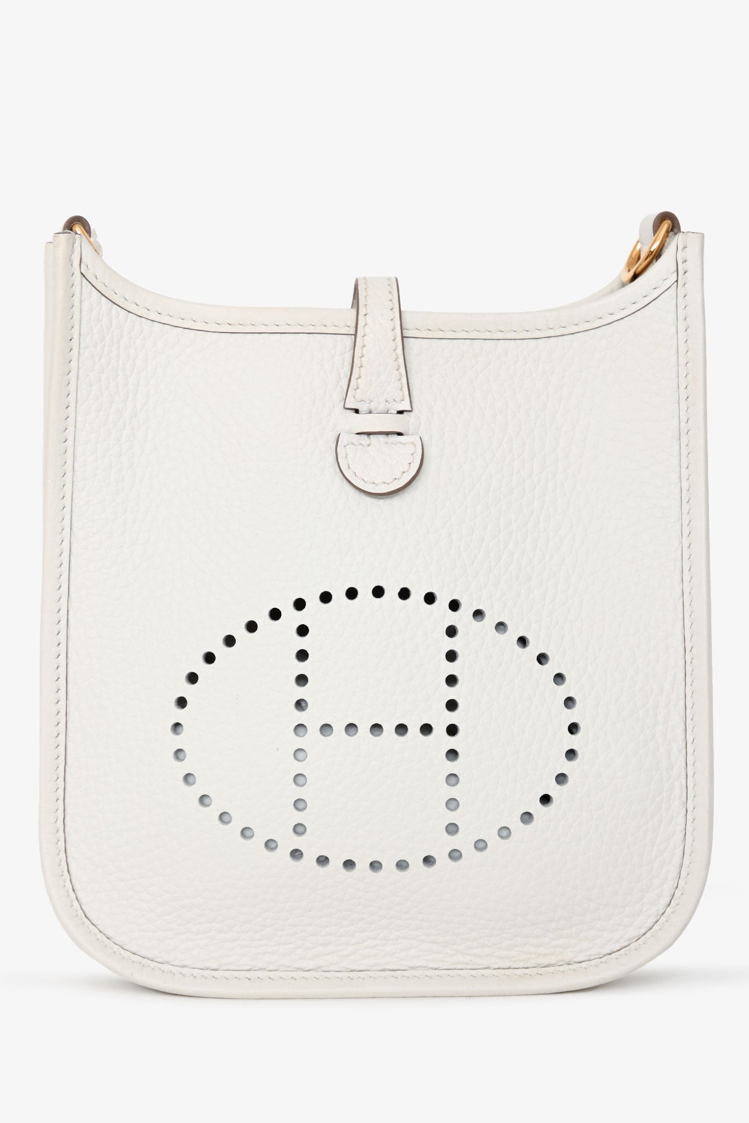 Hermès 2024 Blanc Clemence Leather Evelyne TPM
