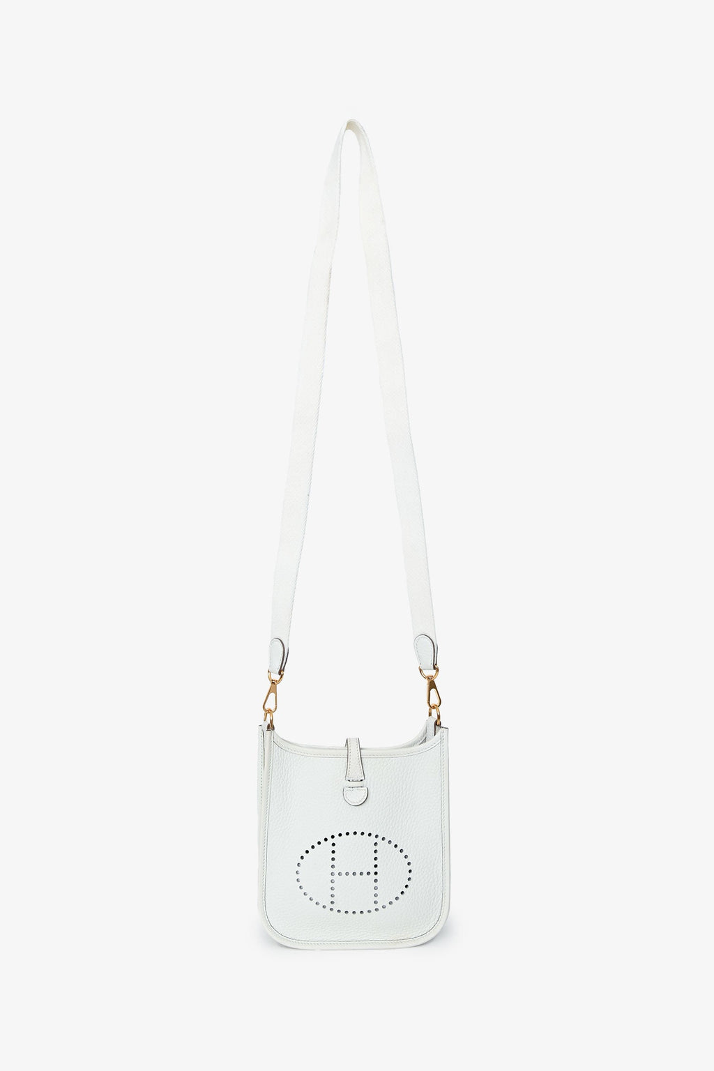Hermès 2024 Blanc Clemence Leather Evelyne TPM