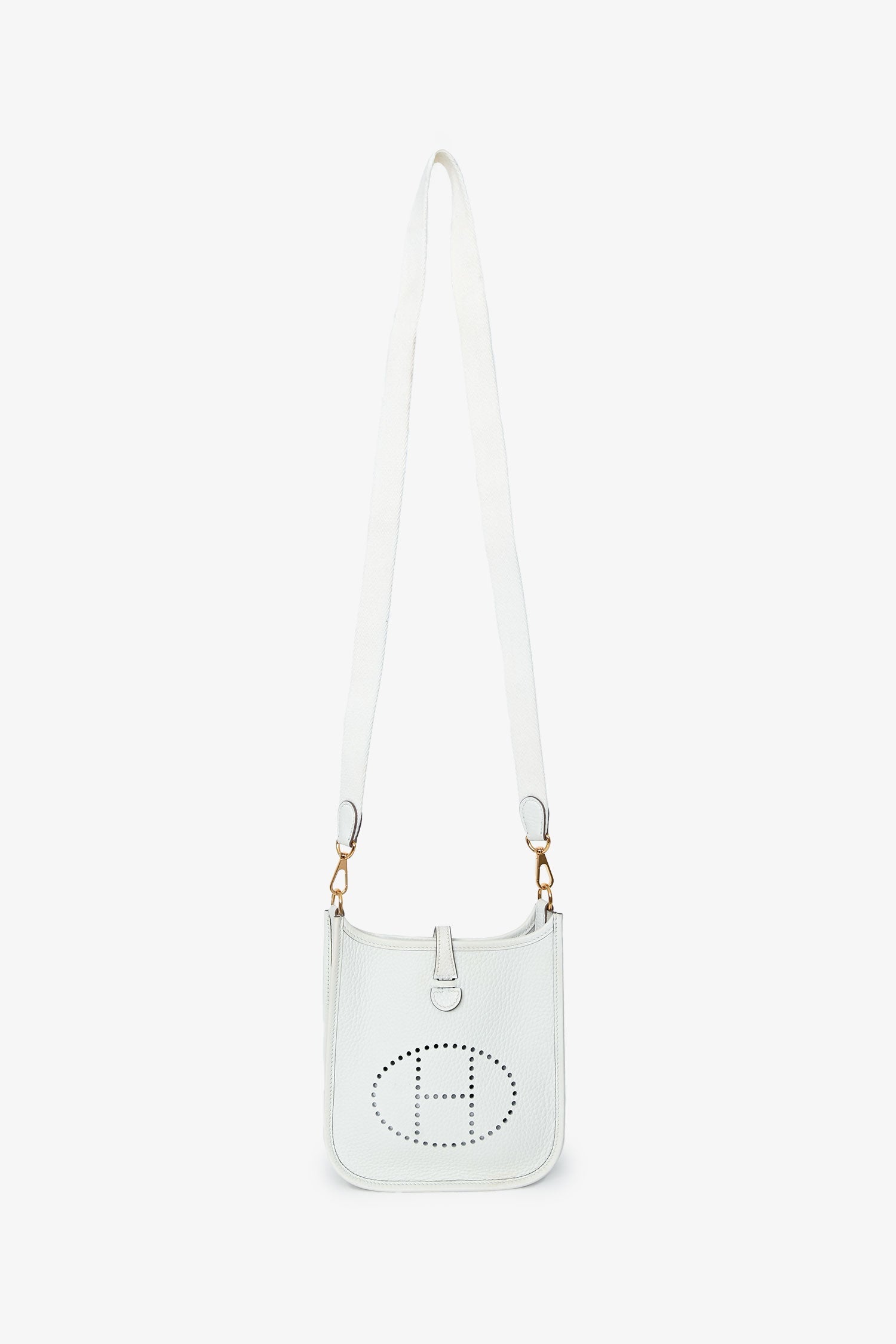 Hermès 2024 Blanc Clemence Leather Evelyne TPM