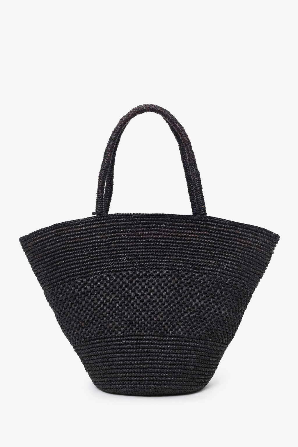The Row Black Emilie Raffia Shoulder Bag