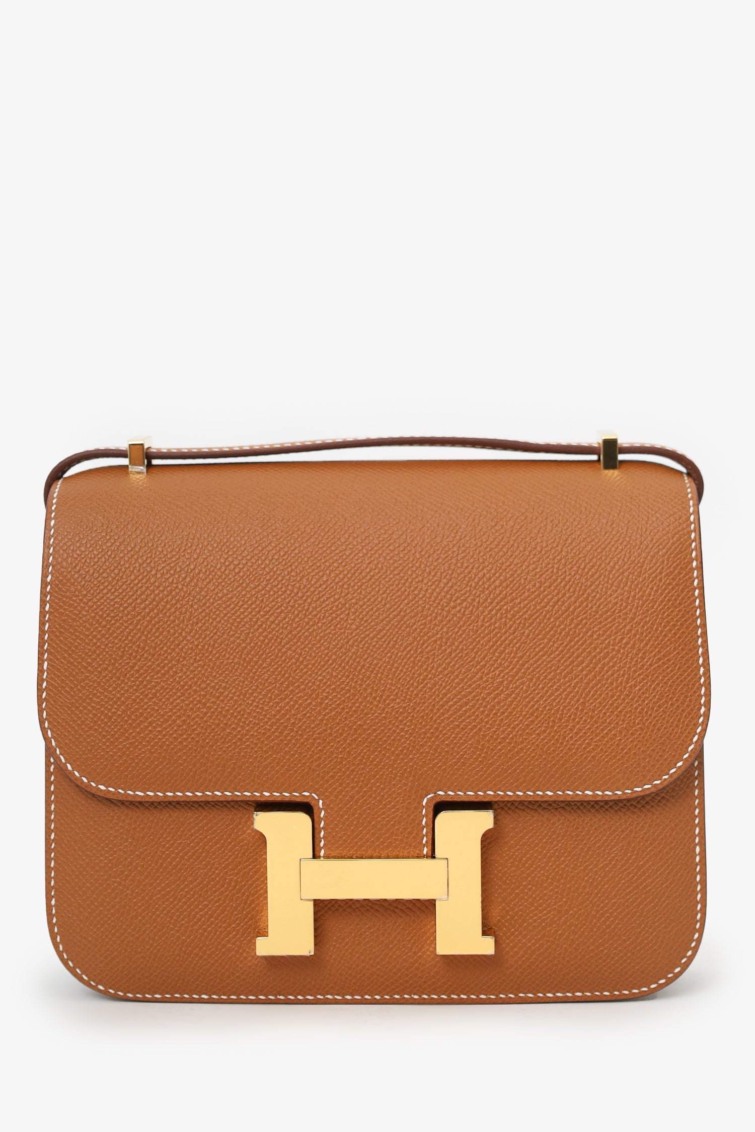 Hermès 2023 Gold Epsom Leather Constance Mini 18