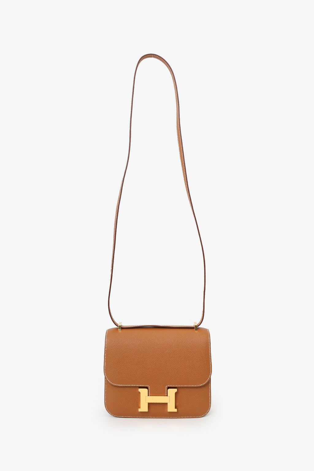 Hermès 2023 Gold Epsom Leather Constance Mini 18