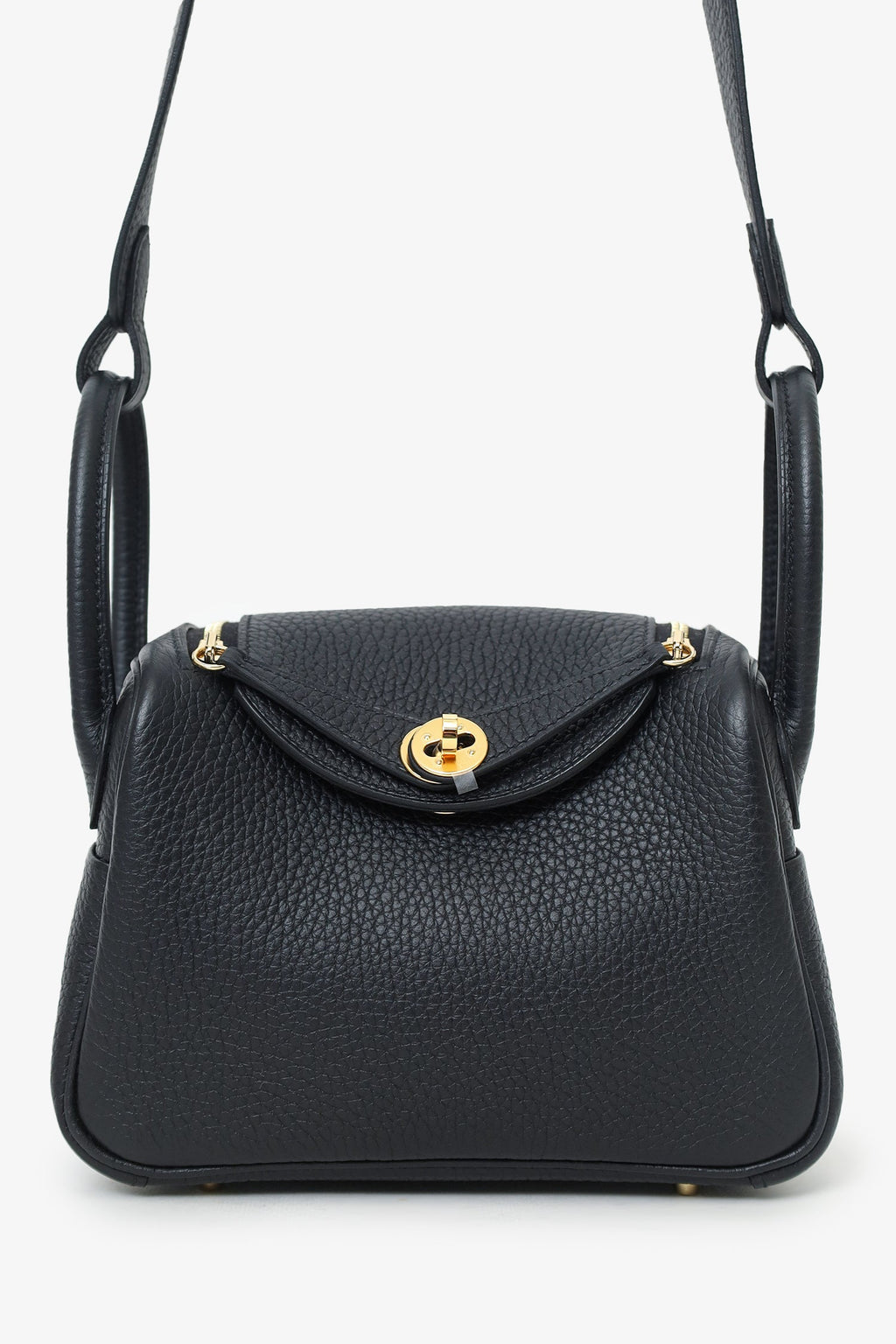 Hermès 2023 Black Clemence Mini Lindy