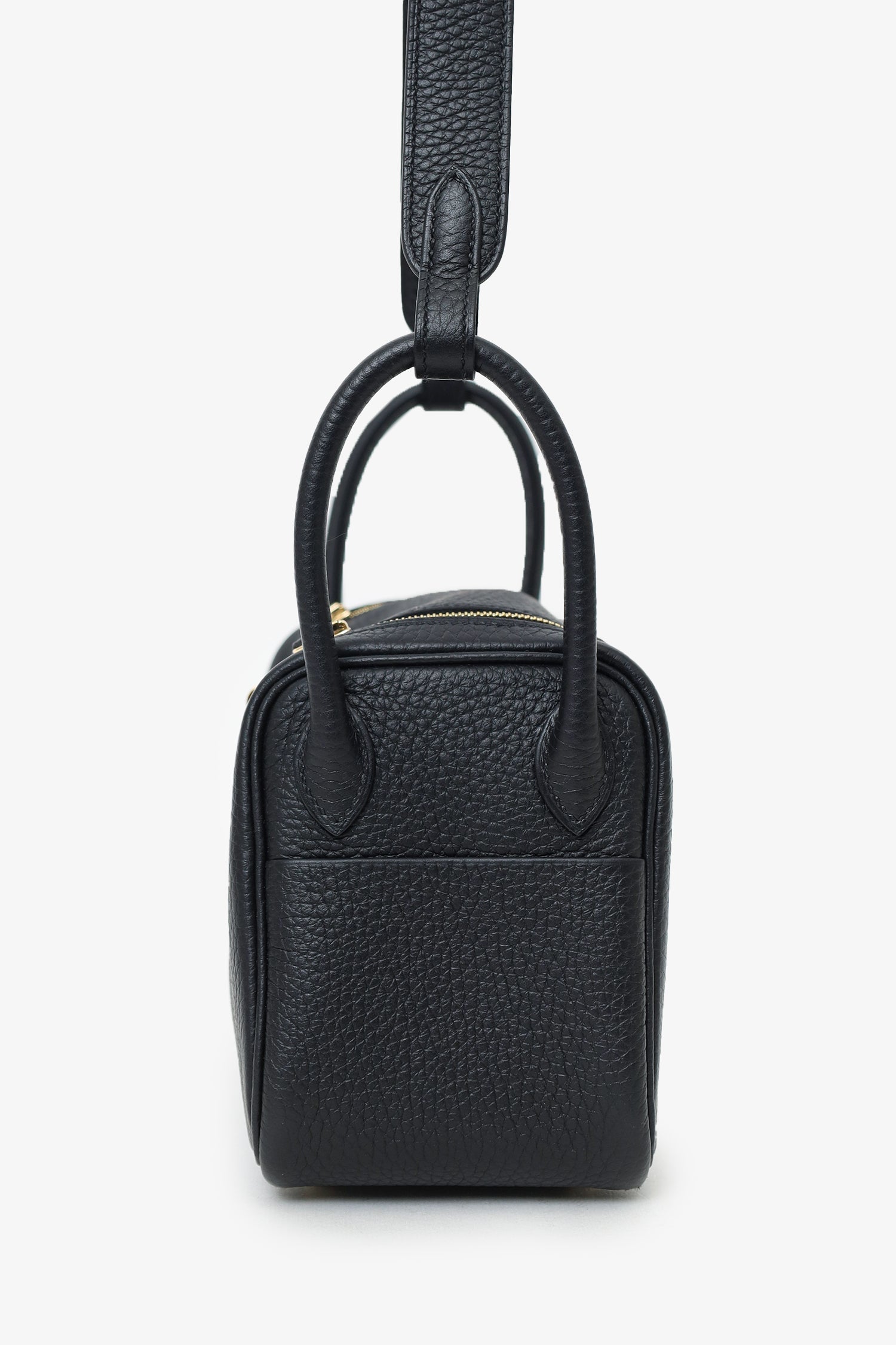 Hermès 2023 Black Clemence Mini Lindy