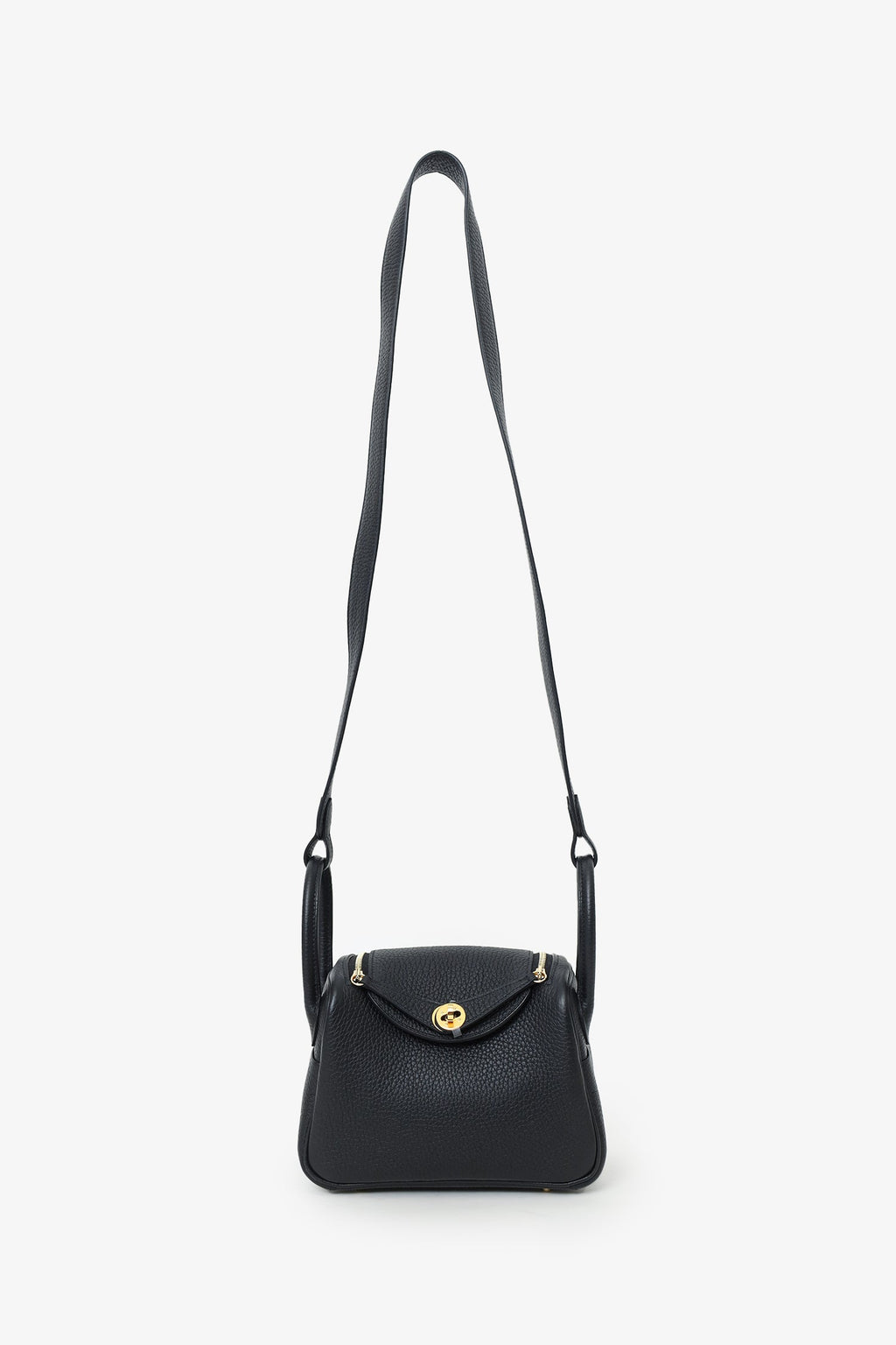 Hermès 2023 Black Clemence Mini Lindy