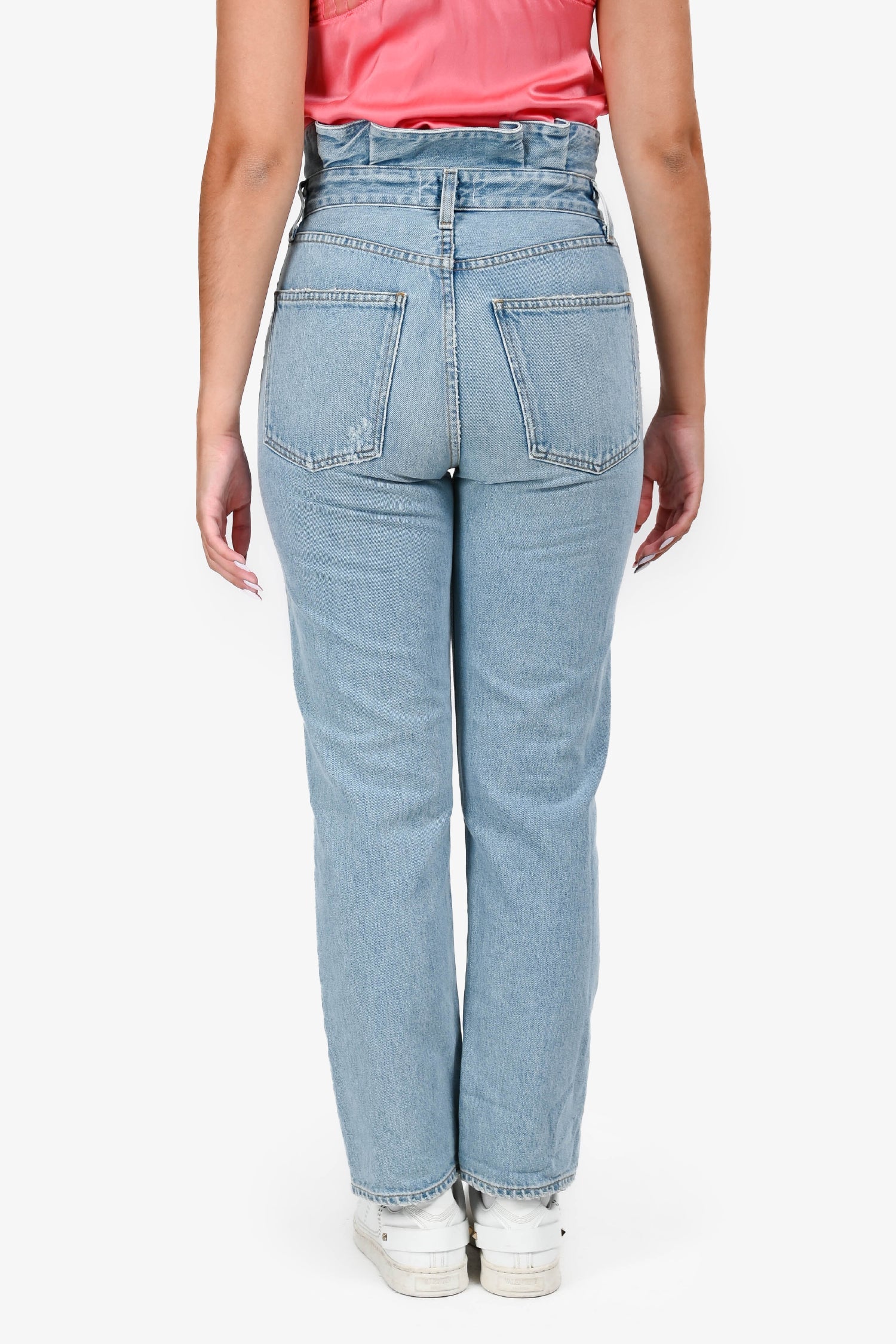Agolde Light Wash Lettuce Waistband Jeans Size 26