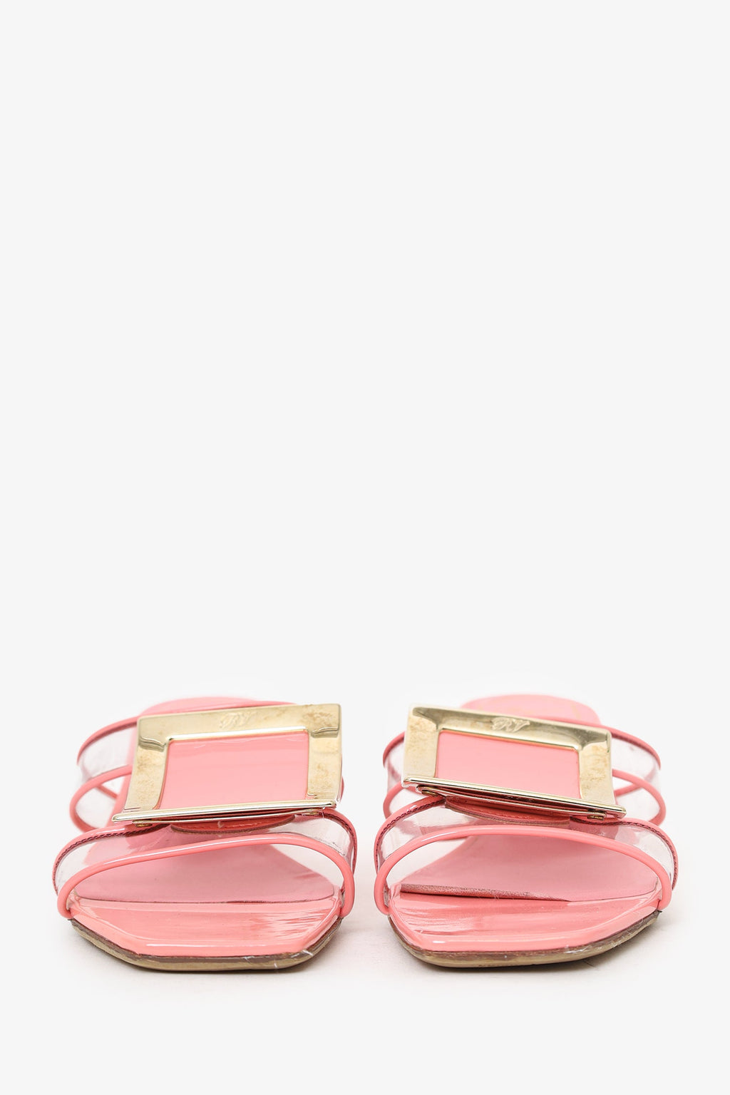 Roger Vivier Pink Patent Leather Bikiviv' 45 Sandals Size 35.5