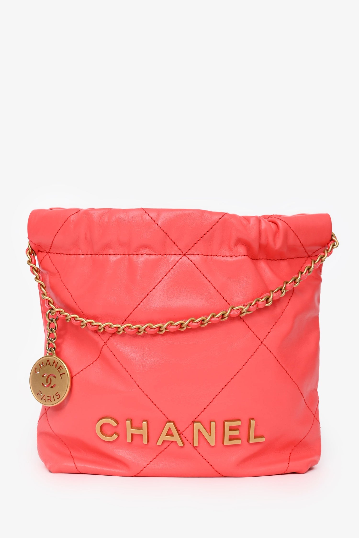 Pre-Loved Chanel™ Pink Mini 22 Hobo
