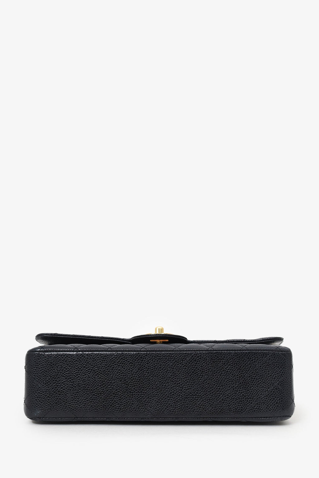 Pre-Loved Chanel™ 2011 Black Caviar Leather Medium Double Flap With Gold-Tone Hardware