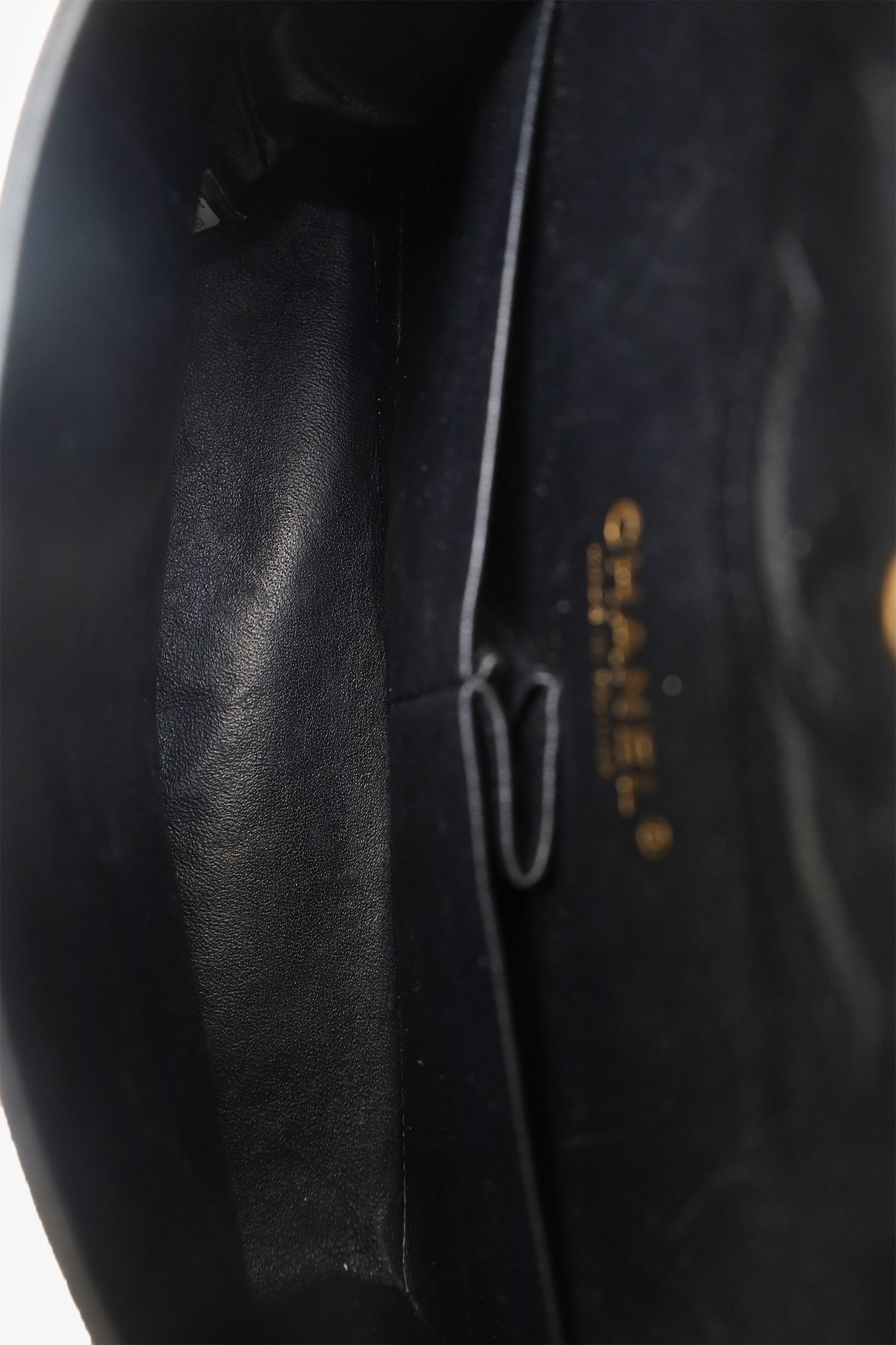 Pre-Loved Chanel™ 2011 Black Caviar Leather Medium Double Flap With Gold-Tone Hardware