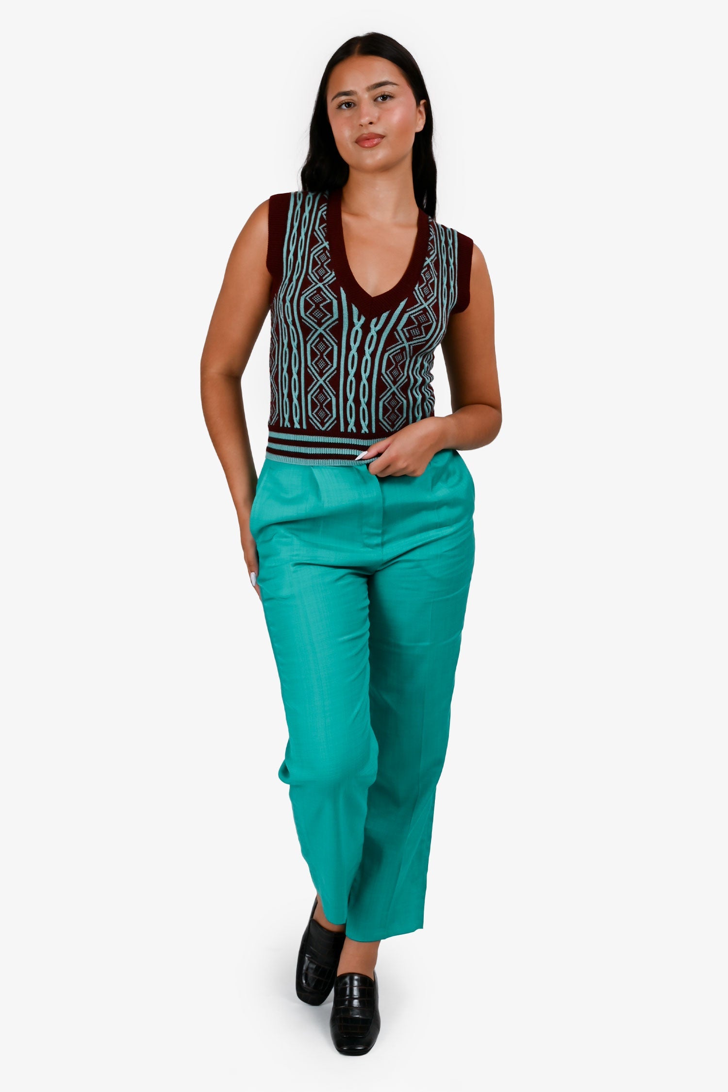 Sandro Turquoise Trousers Size 36