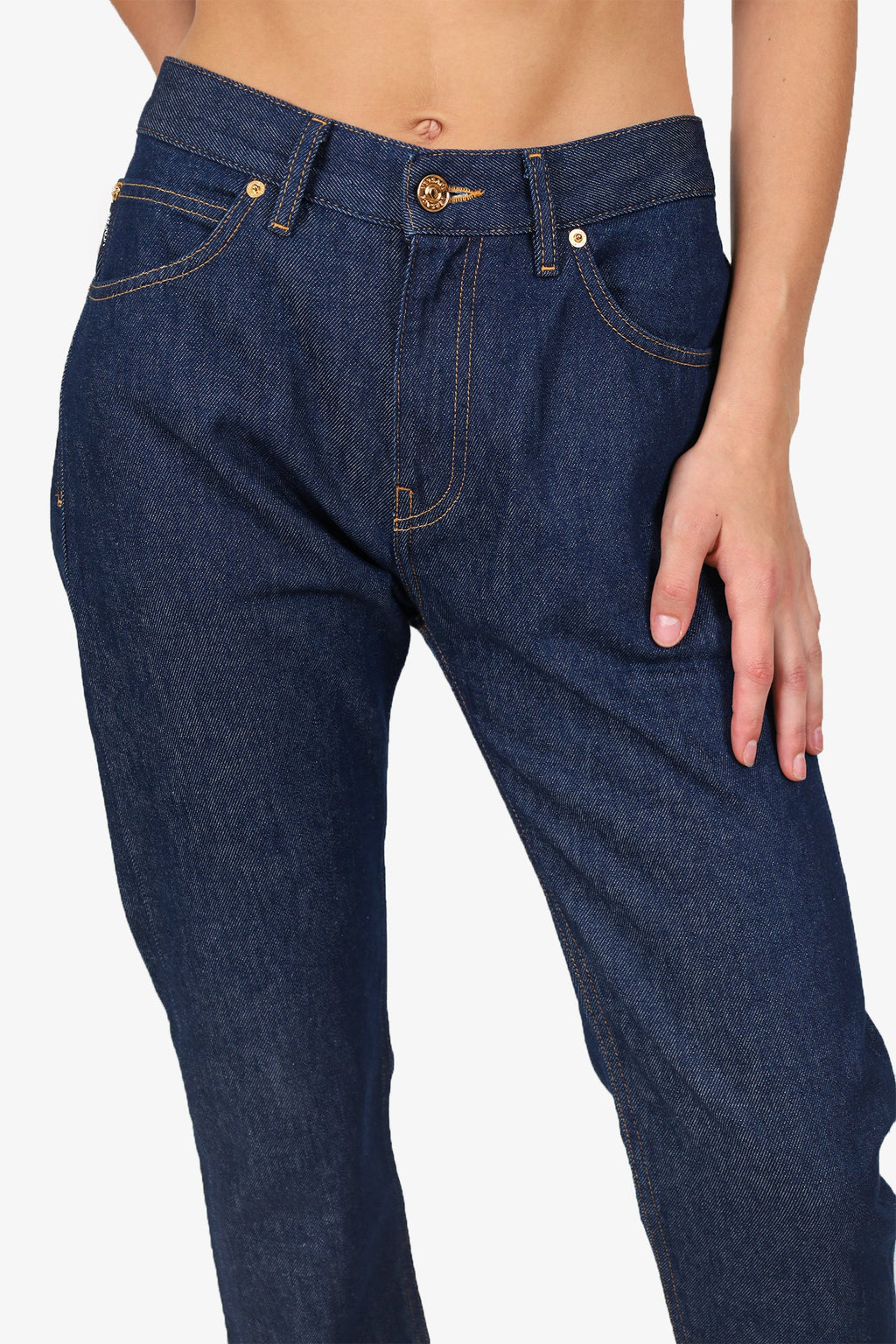 Versace Blue Denim Straight Leg Jeans Size 30