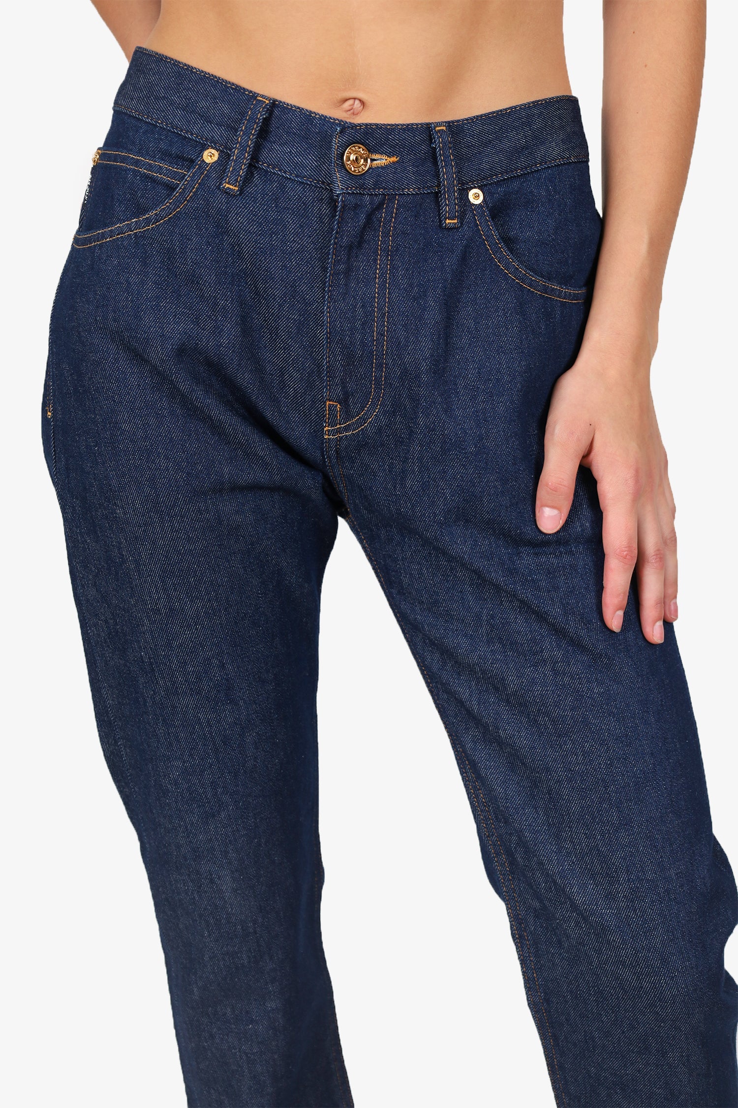 Versace Blue Denim Straight Leg Jeans Size 30