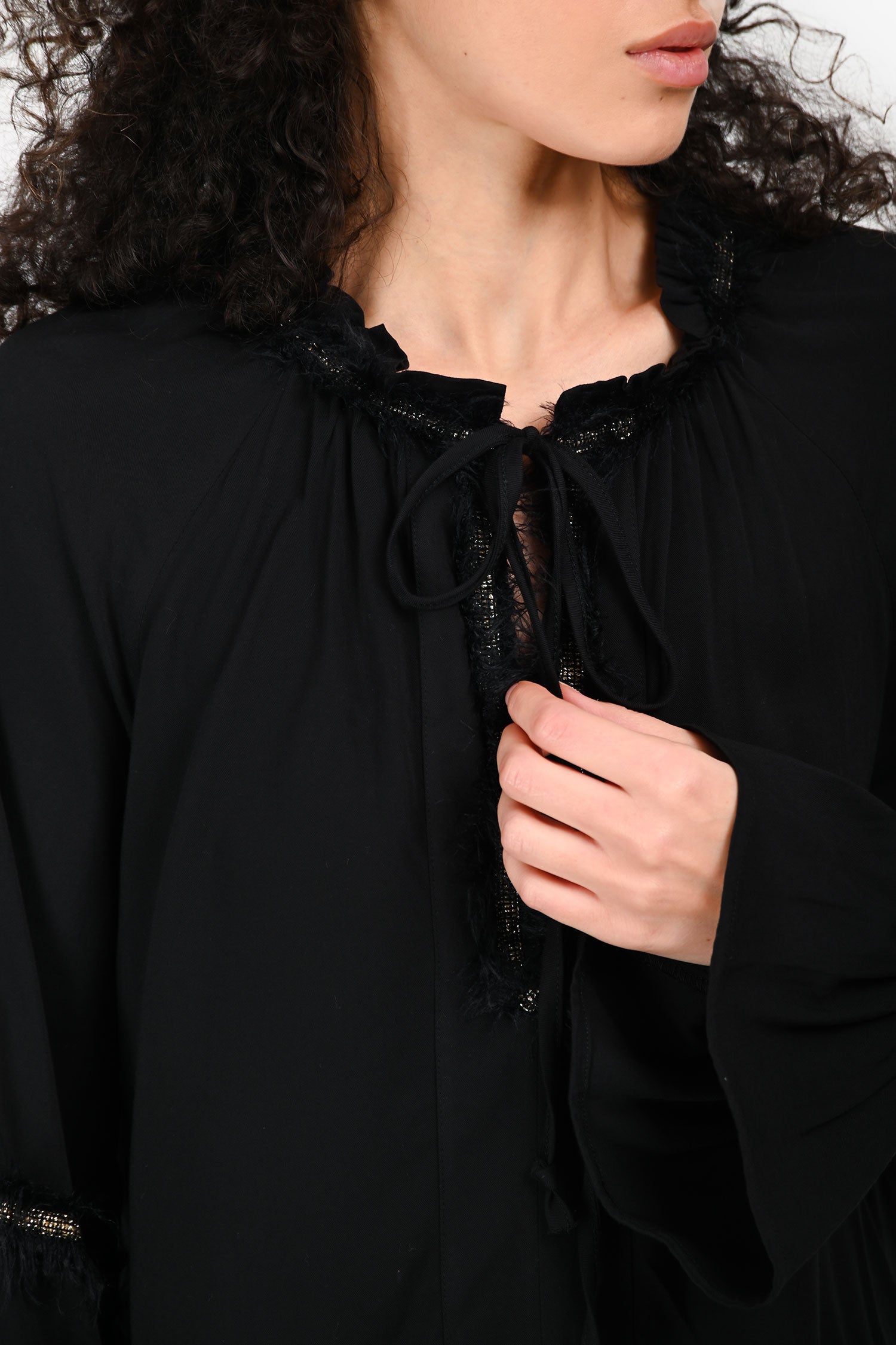 Devotion Twins Black Long Sleeve Blouse Size S