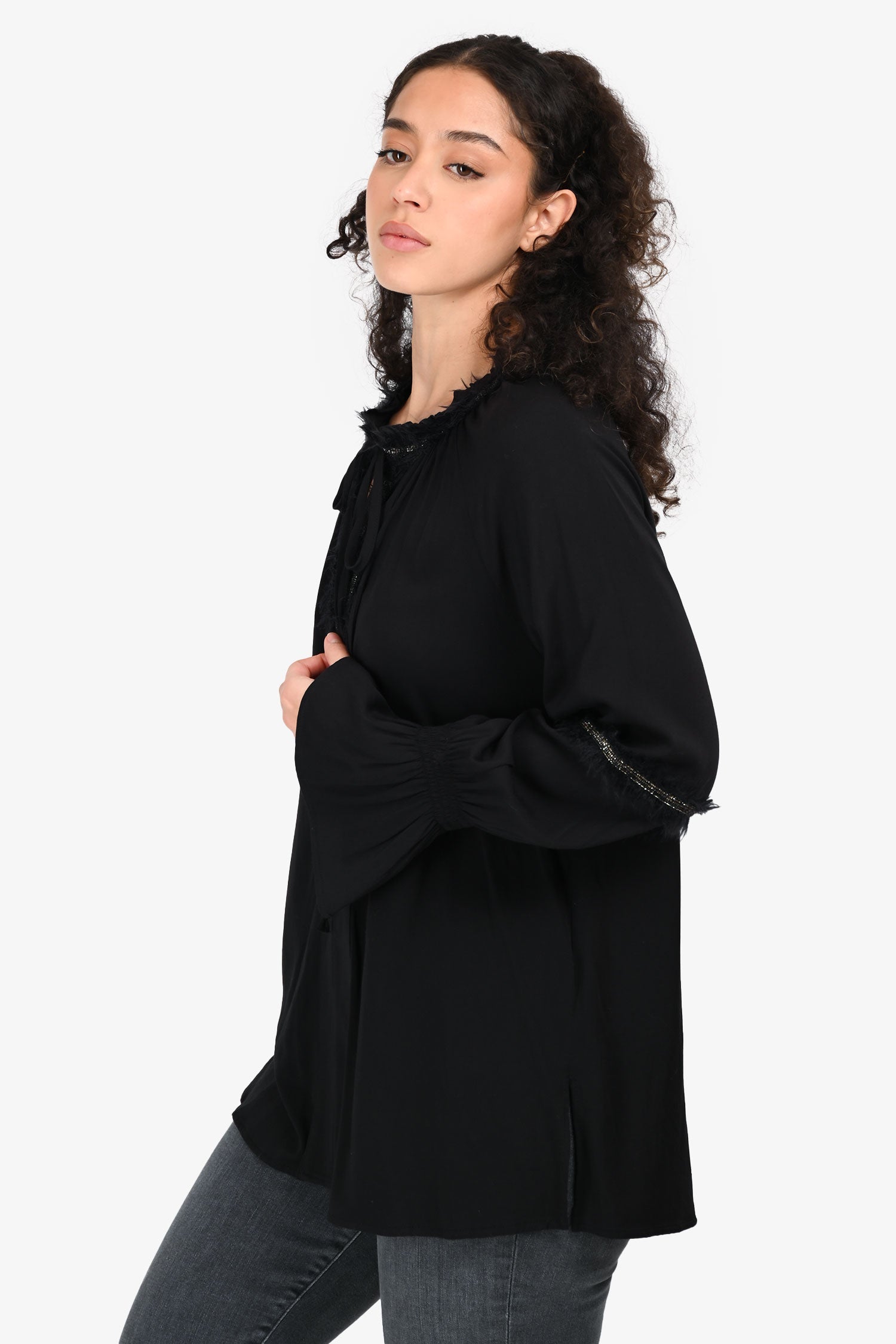 Devotion Twins Black Long Sleeve Blouse Size S