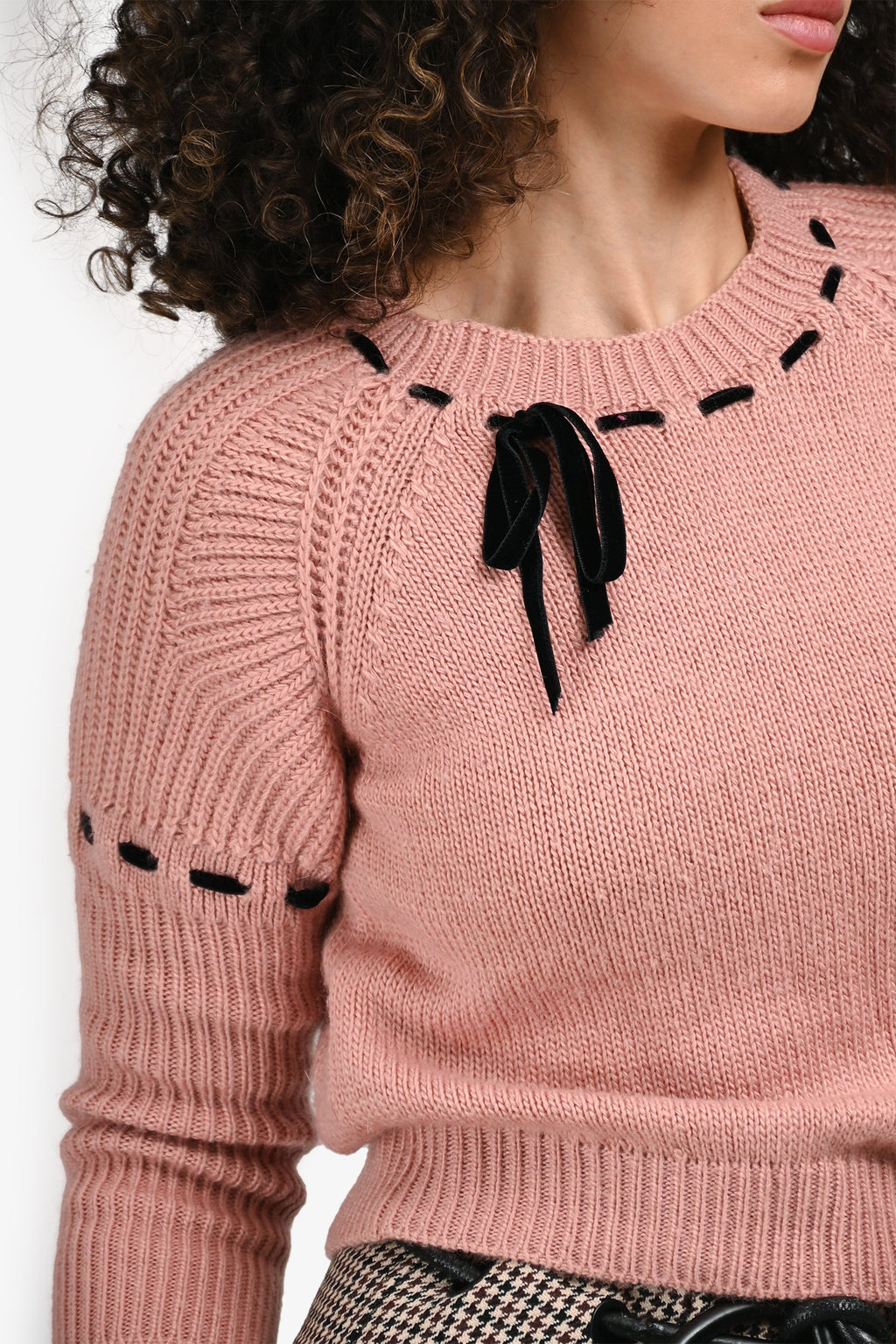 Miu Miu Pink Wool Stitch Detailed Sweater Size 38
