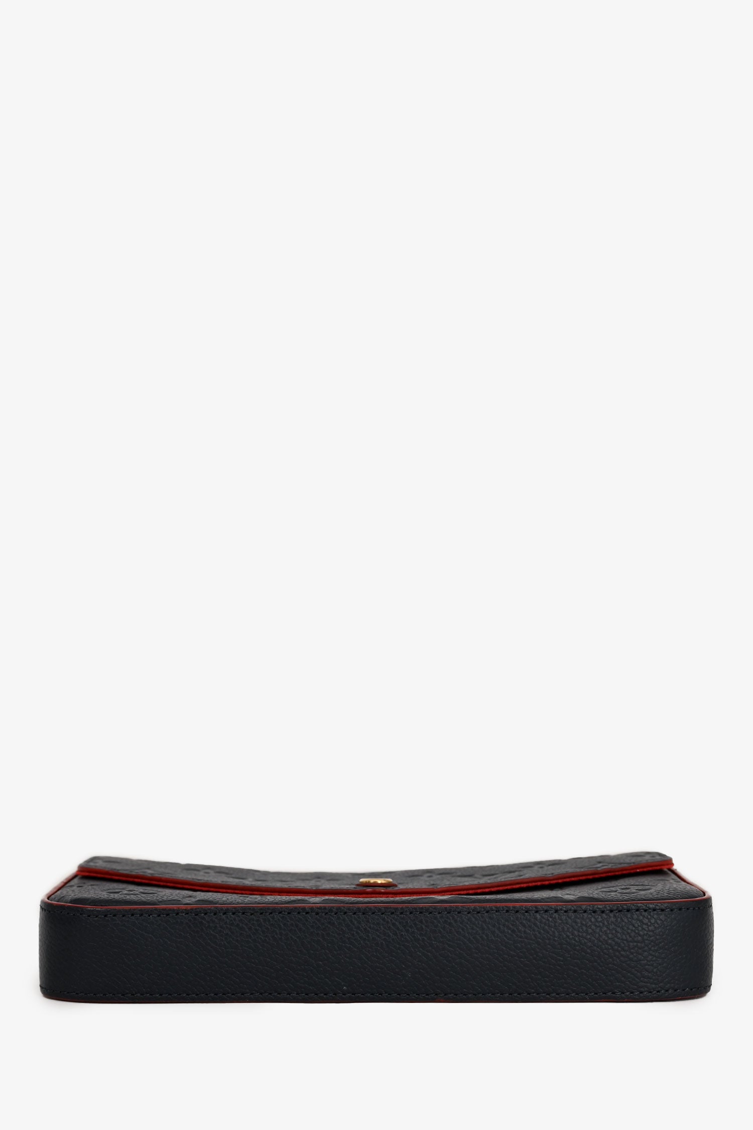 Louis Vuitton 2018 Navy Leather Empriente Monogram Félicie Crossbody with CJ Initials
