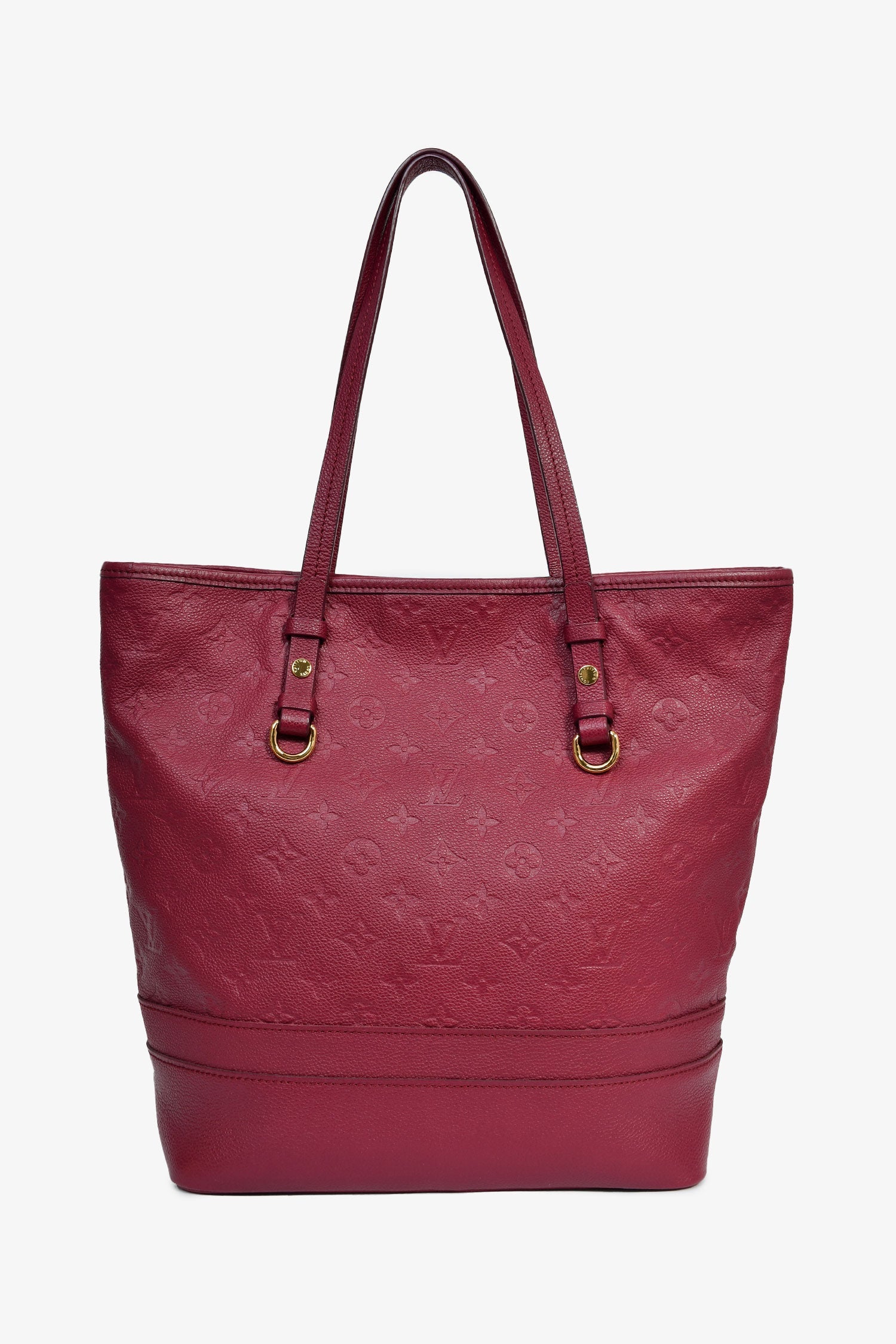 Louis Vuitton Burgundy Leather Monogram Empreinte 'Citadine' PM Bag