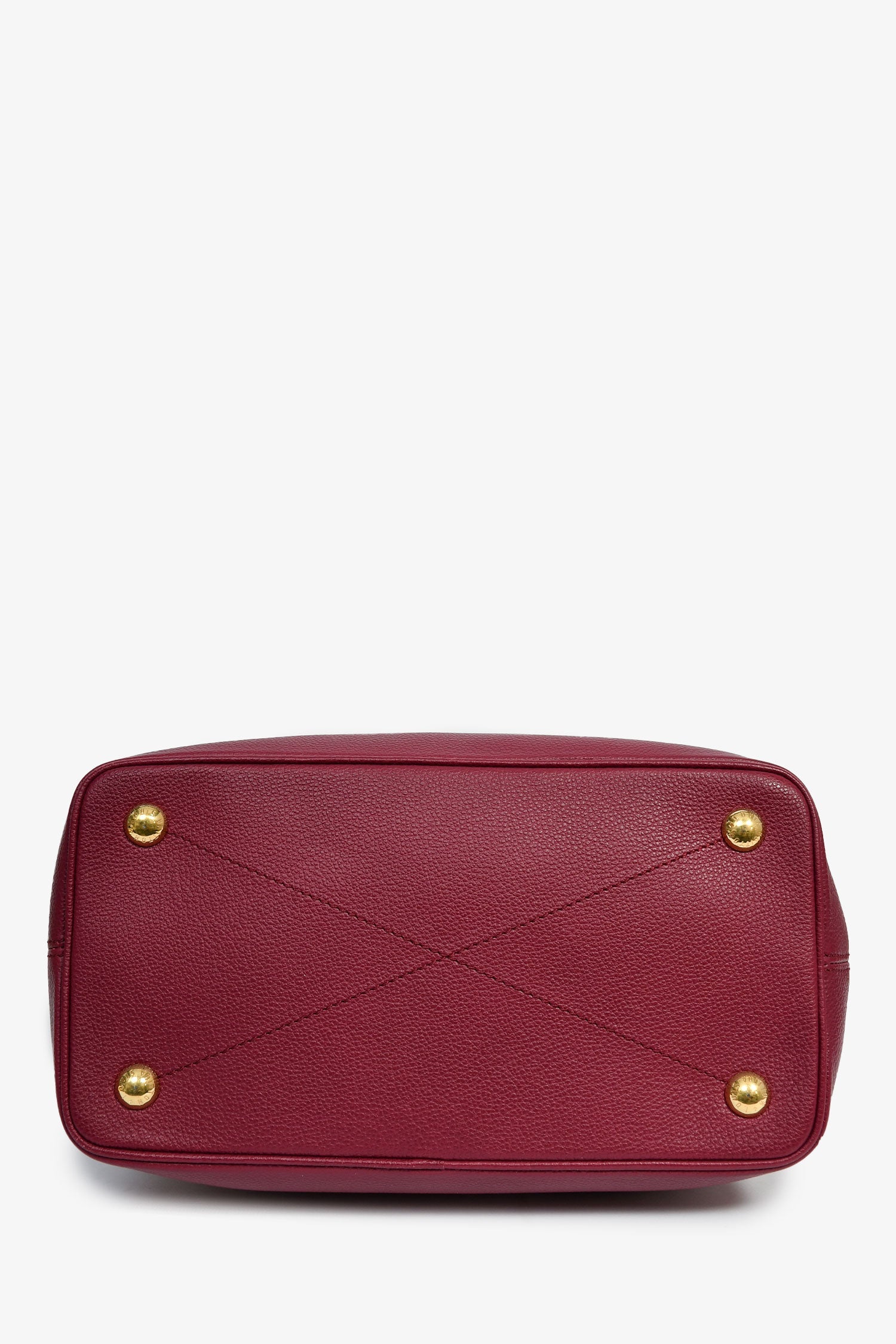 Louis Vuitton Burgundy Leather Monogram Empreinte 'Citadine' PM Bag