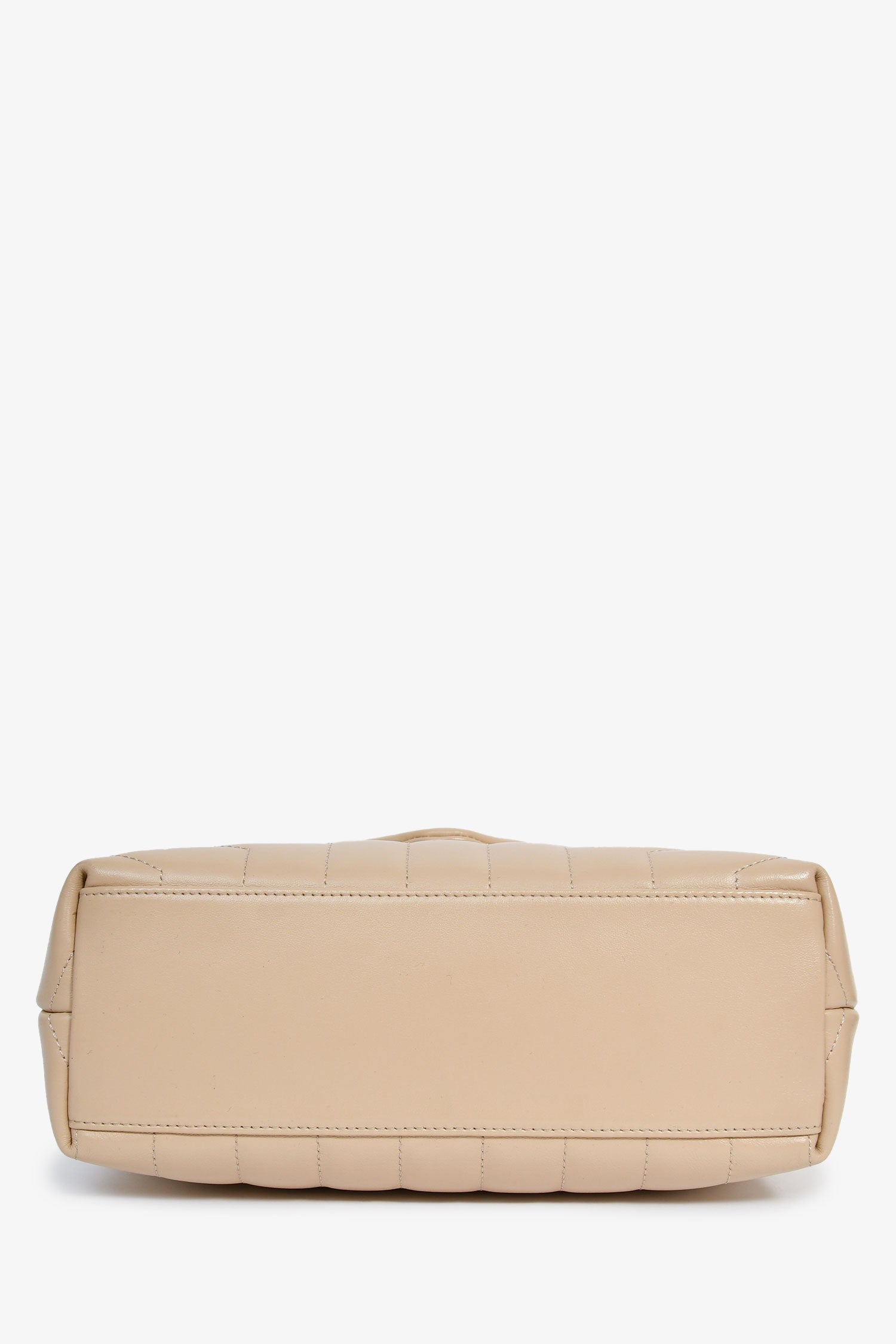 Saint Laurent Beige Leather Small 'Lou Lou' Shoulder Bag