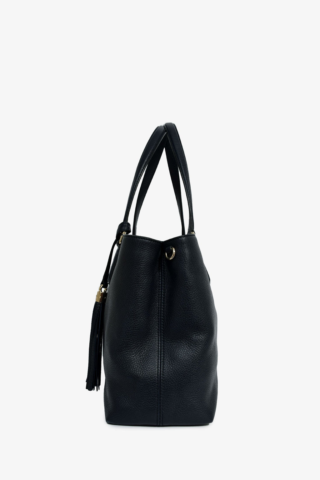 Gucci Navy Leather Interlocking G Soho Tote Bag