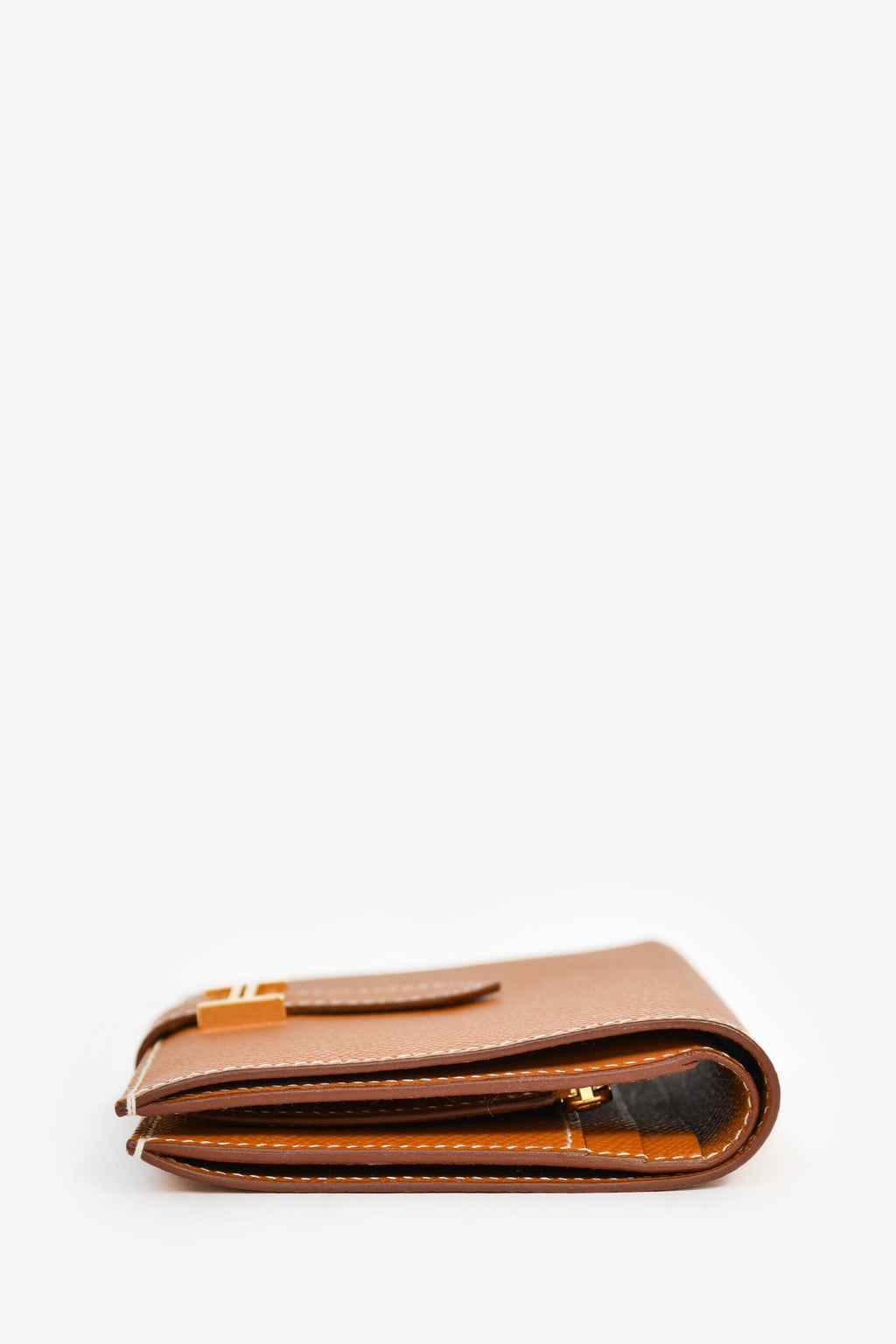 Hermès Brown Epsom Leather 'Bearn' Wallet