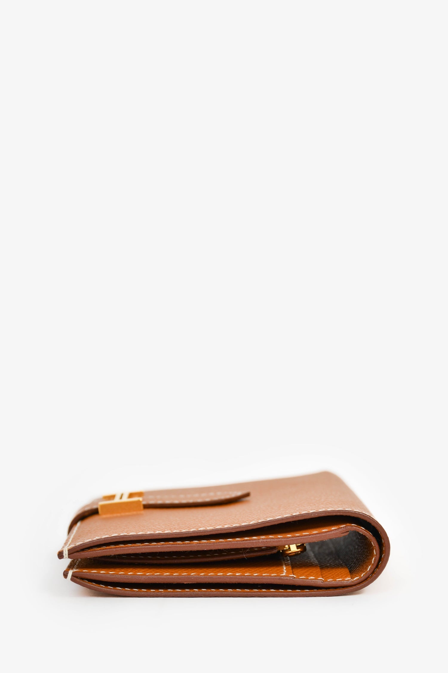 Hermès Brown Epsom Leather 'Bearn' Wallet