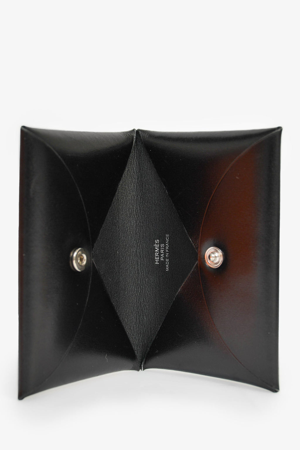 Hermès Black Leather 'Calvi' holder