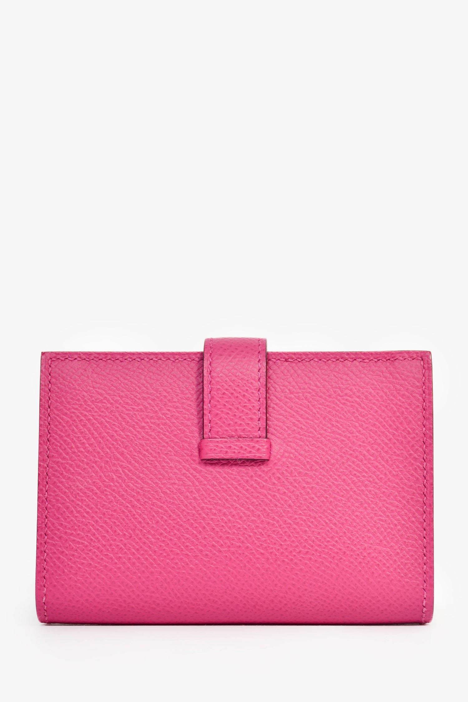 Hermès Magenta Leather Mini 'Bearn' Wallet