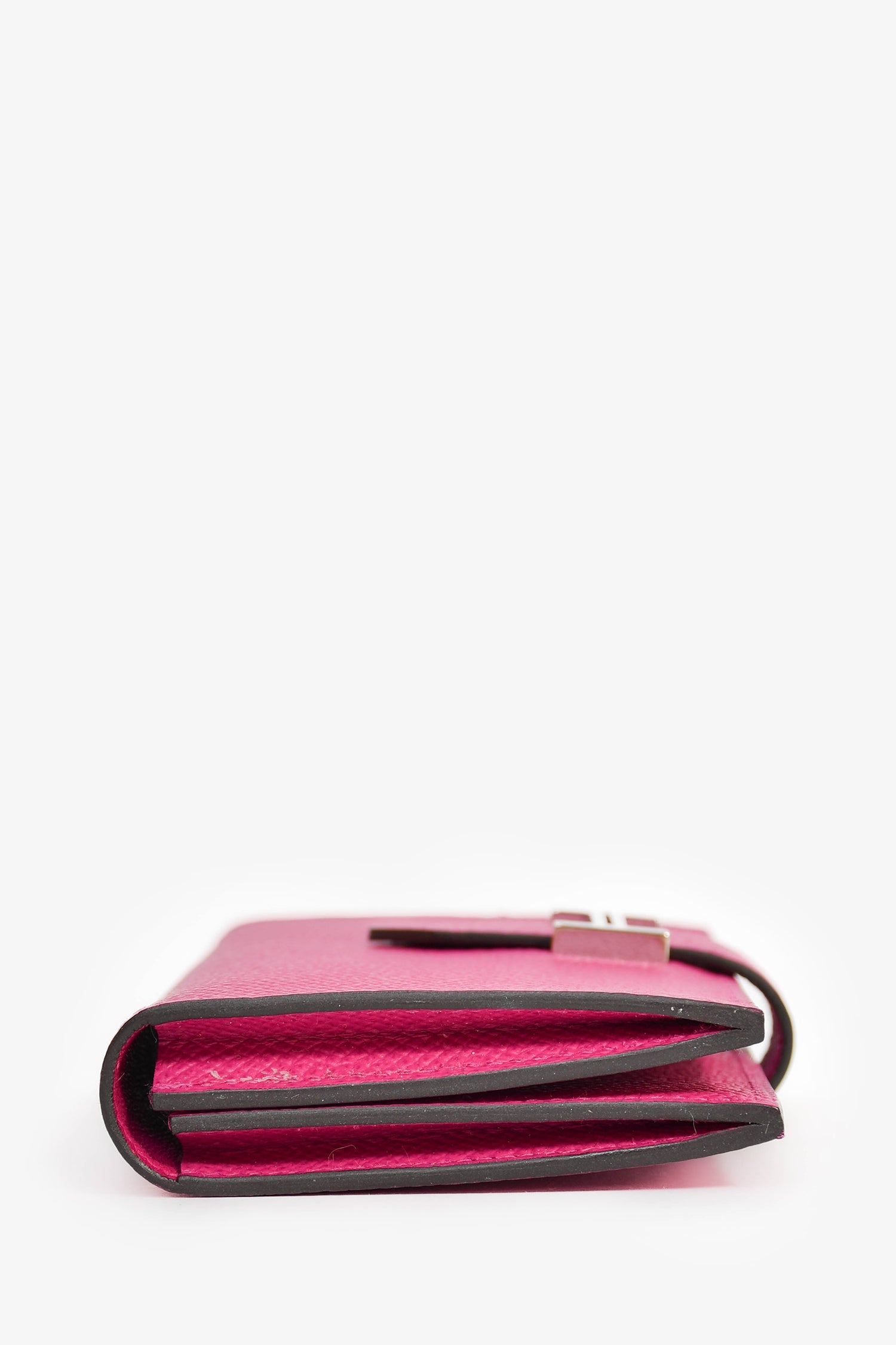 Hermès Magenta Leather Mini 'Bearn' Wallet
