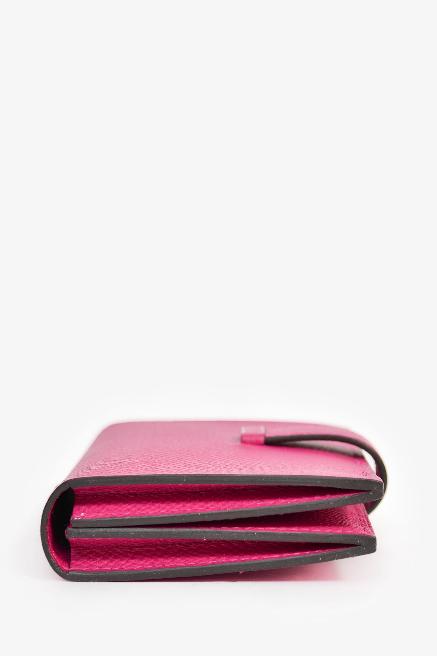 Hermès Magenta Leather Mini 'Bearn' Wallet
