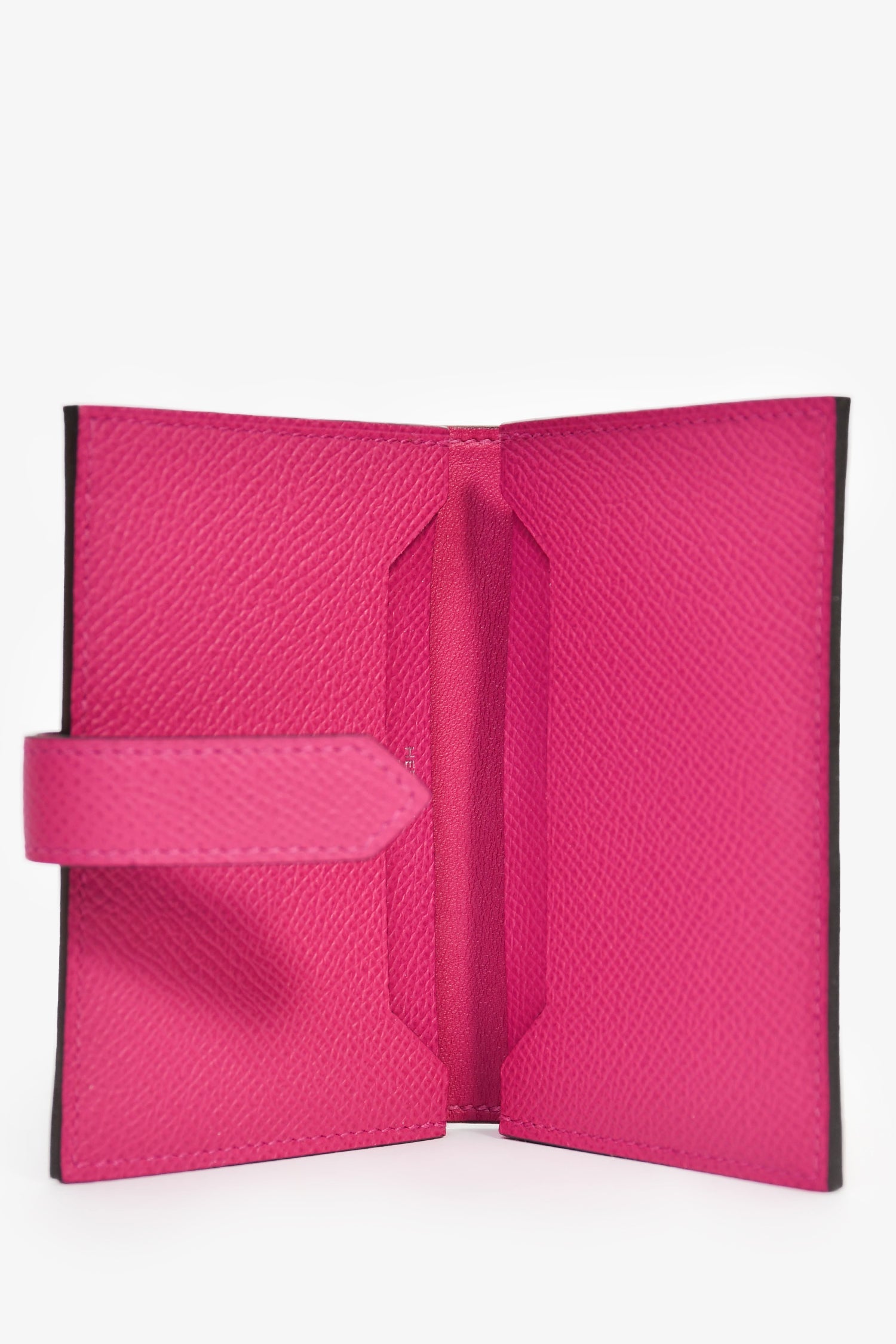 Hermès Magenta Leather Mini 'Bearn' Wallet