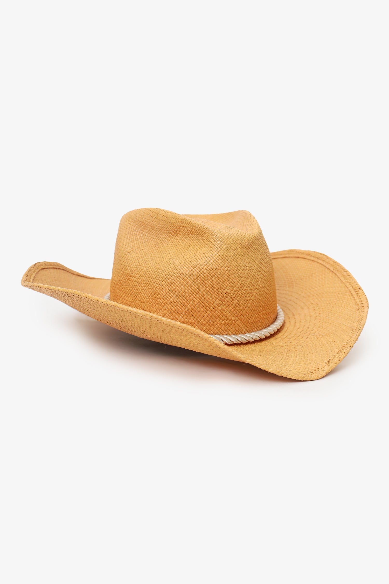 Gladys Tamez Brown Straw Cowboy Hat Size XS
