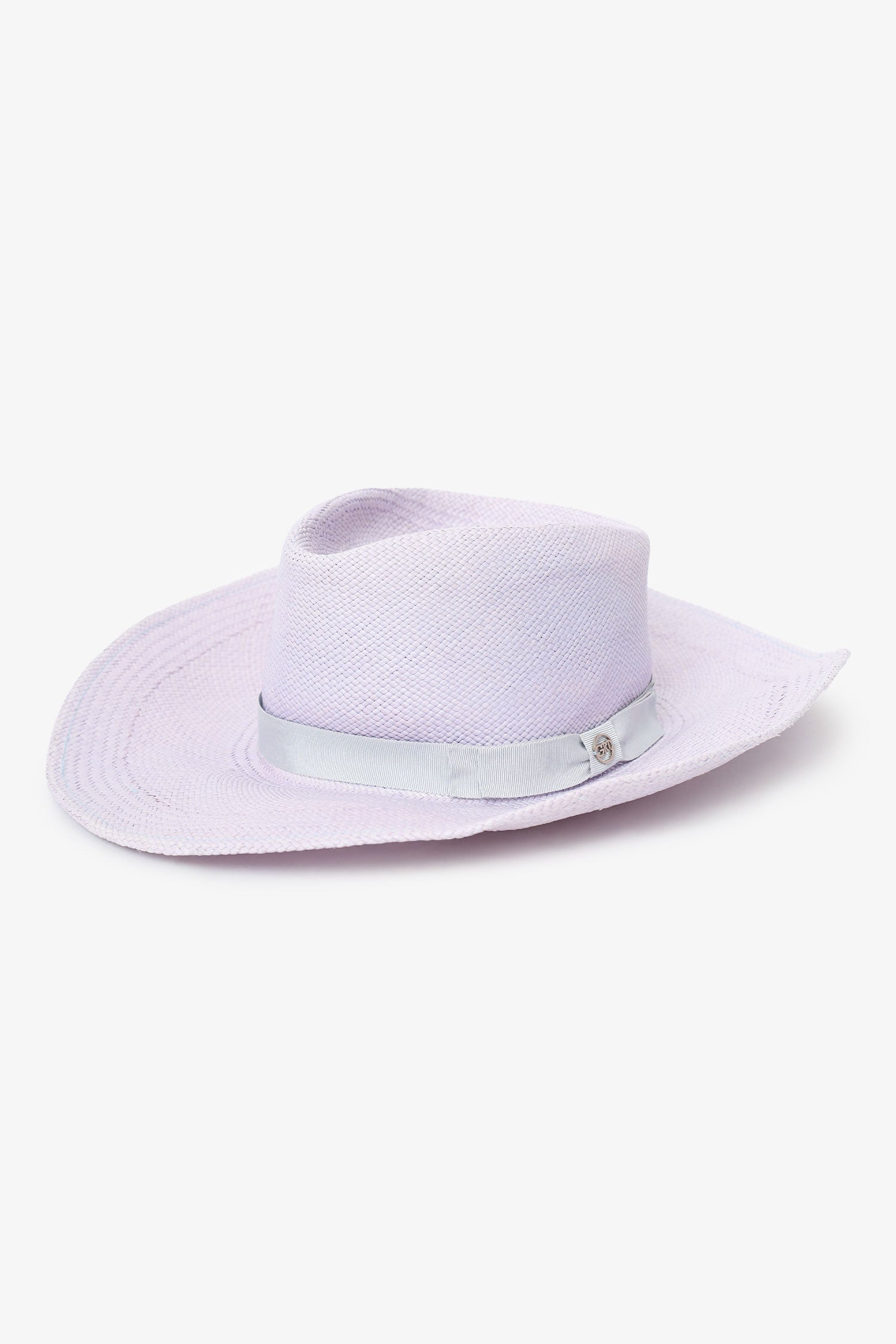 Gladys Tamez Lilac Straw Cowboy Hat Size S