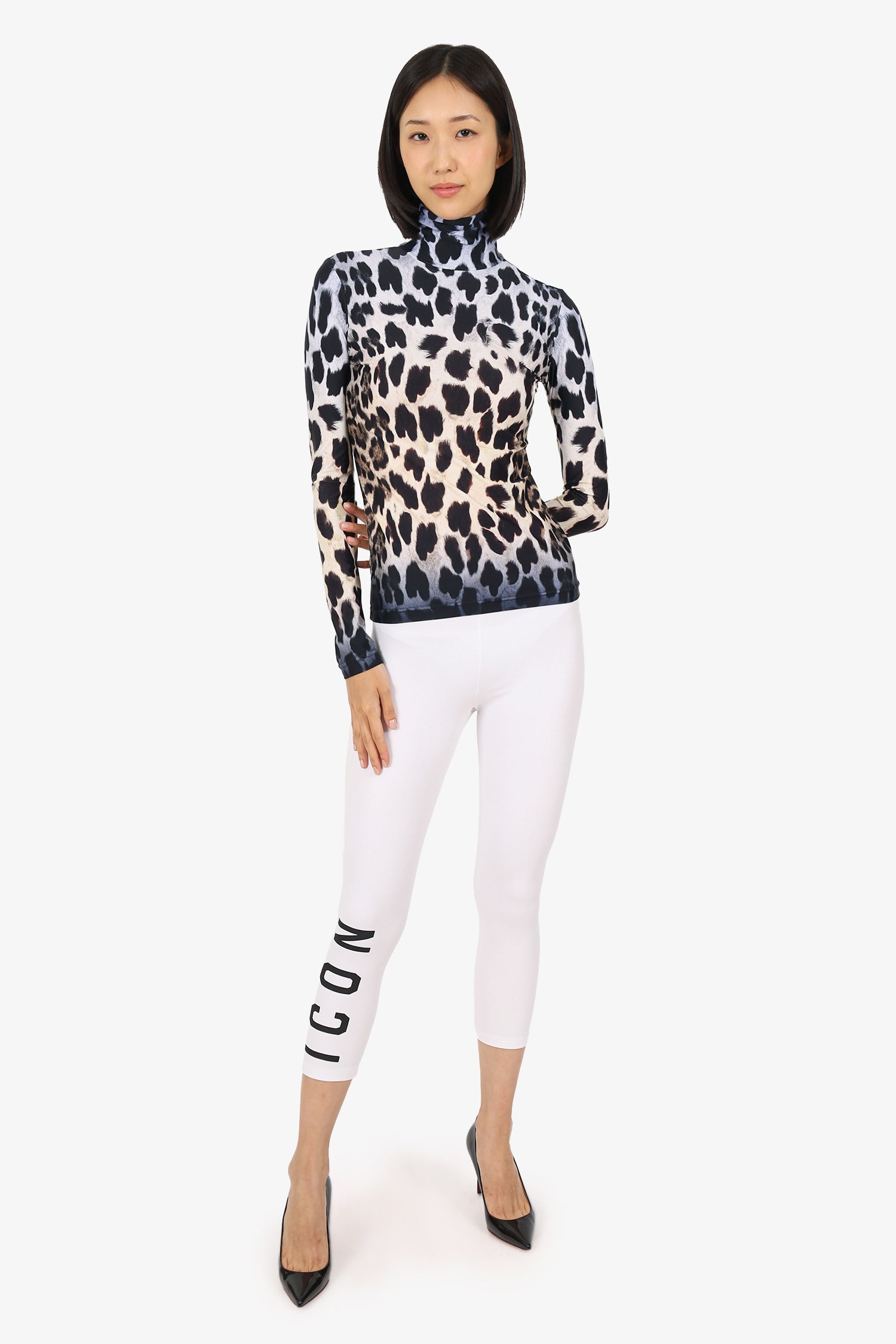 DSquared2 White 'ICON' Leggings Size S