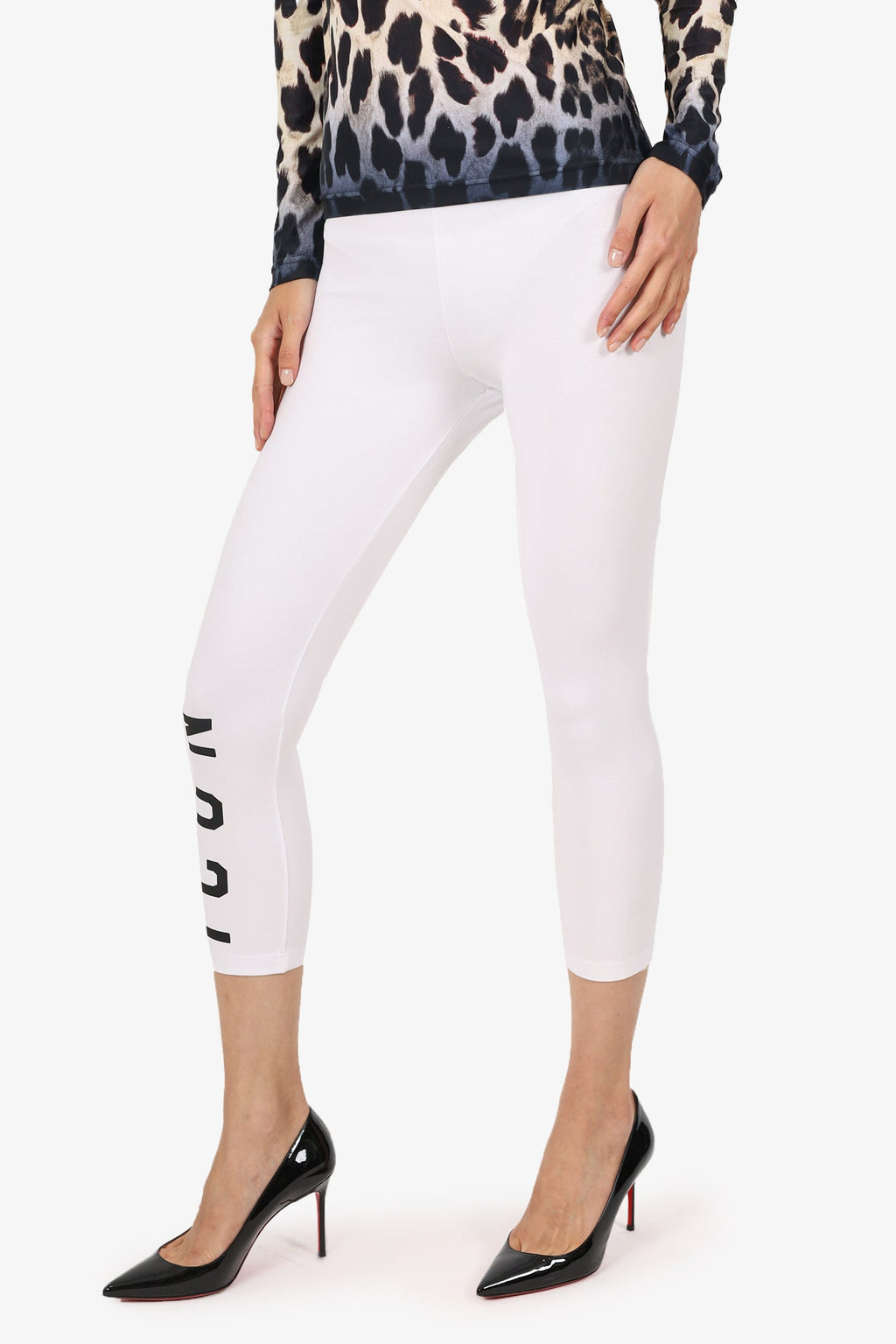DSquared2 White 'ICON' Leggings Size S