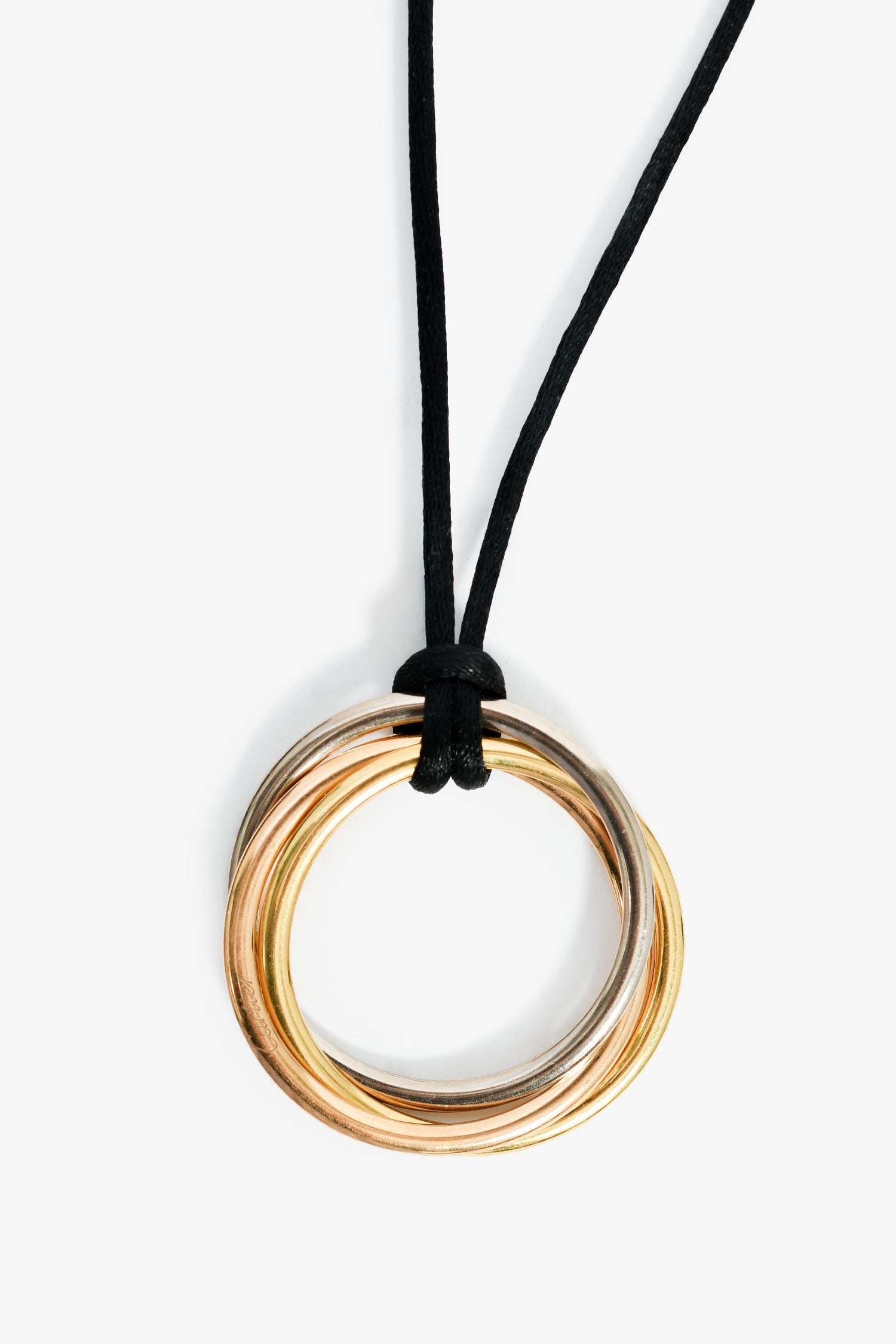 Cartier 18K Rose/White/Yellow Gold Large Trinity Pendant Necklace