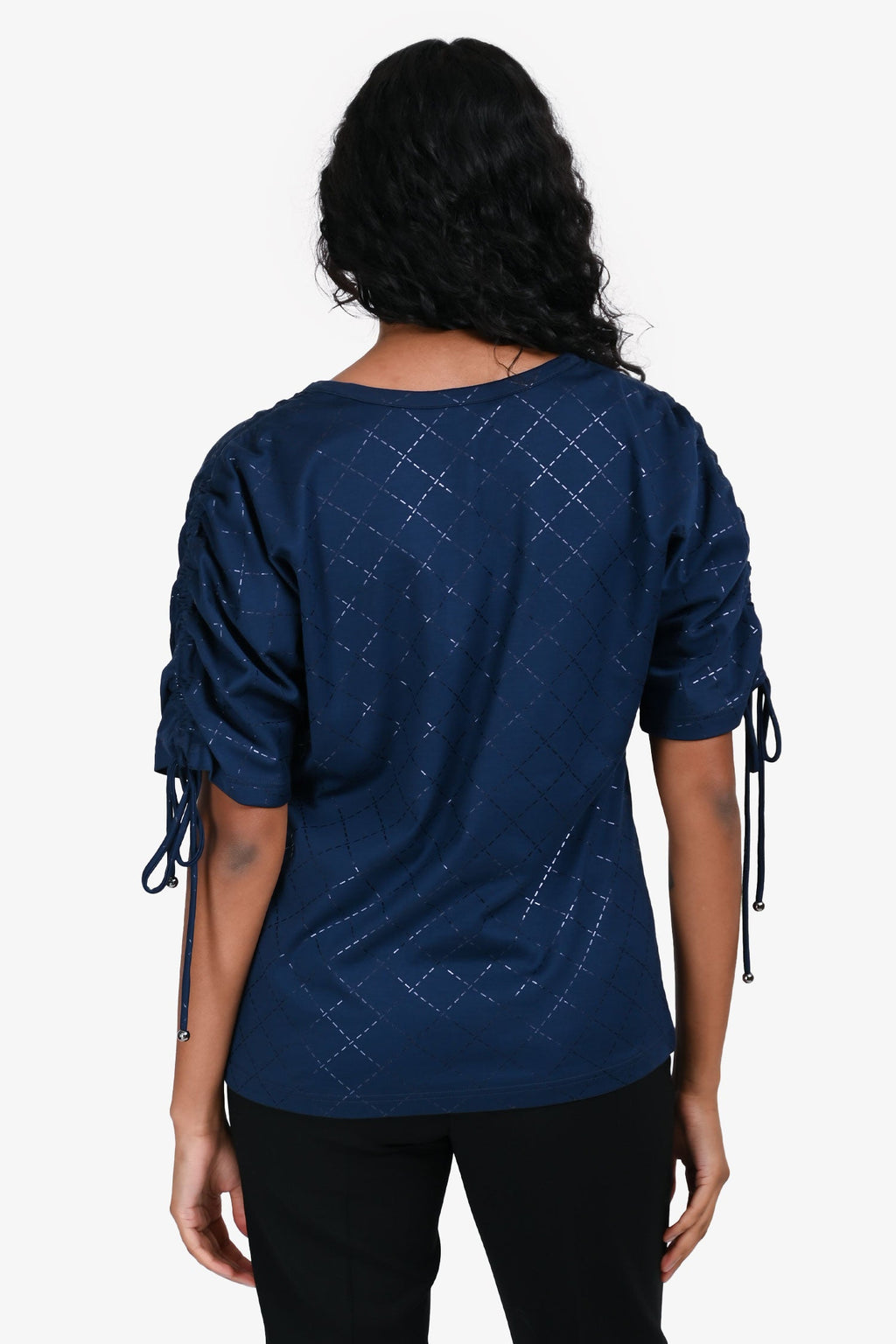 Pre-Loved Chanel™ 2019 Blue Cotton Jersey Coco Beach Top Size 38