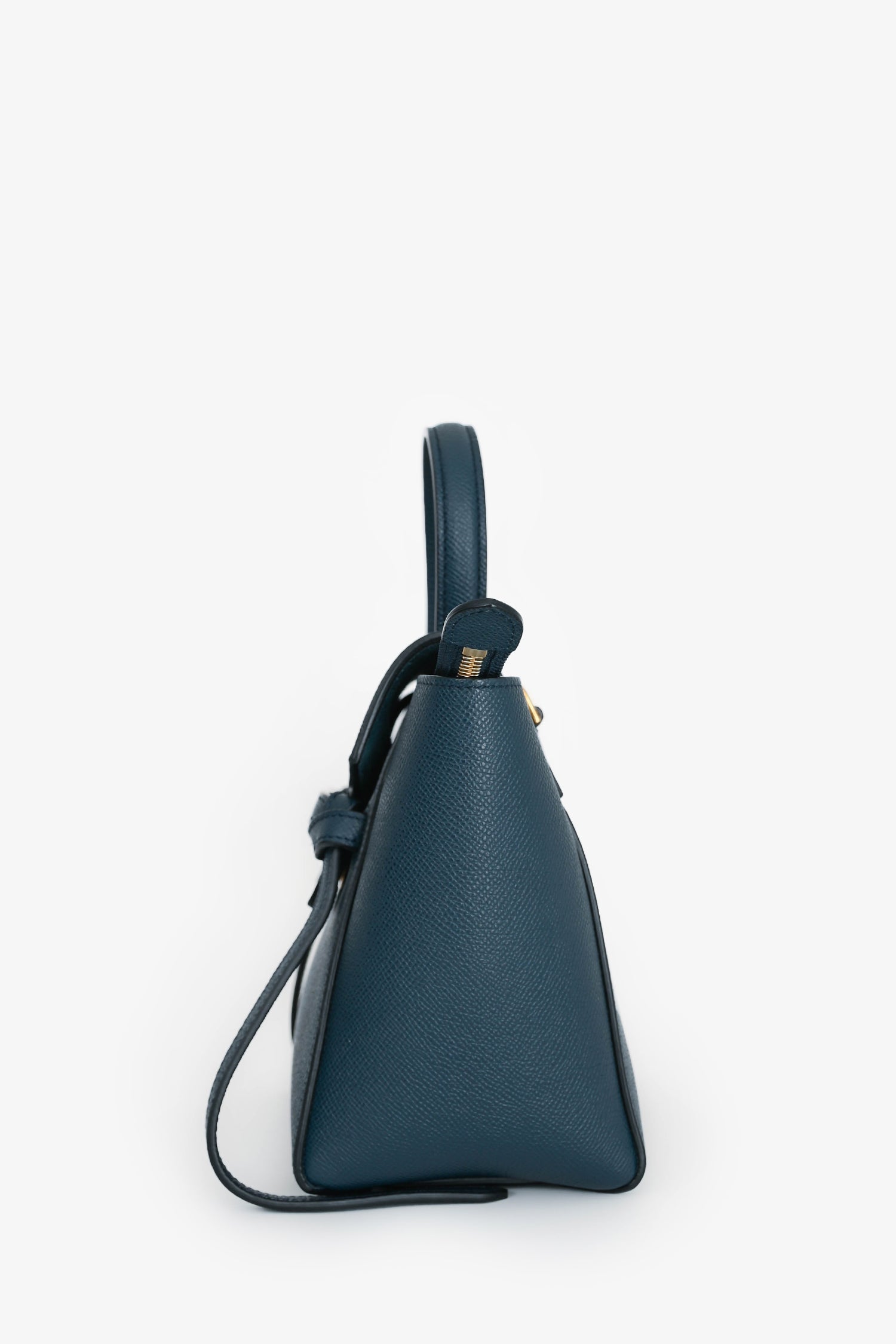 Celine Navy Grained Calfskin Leather Nano Belt Bag