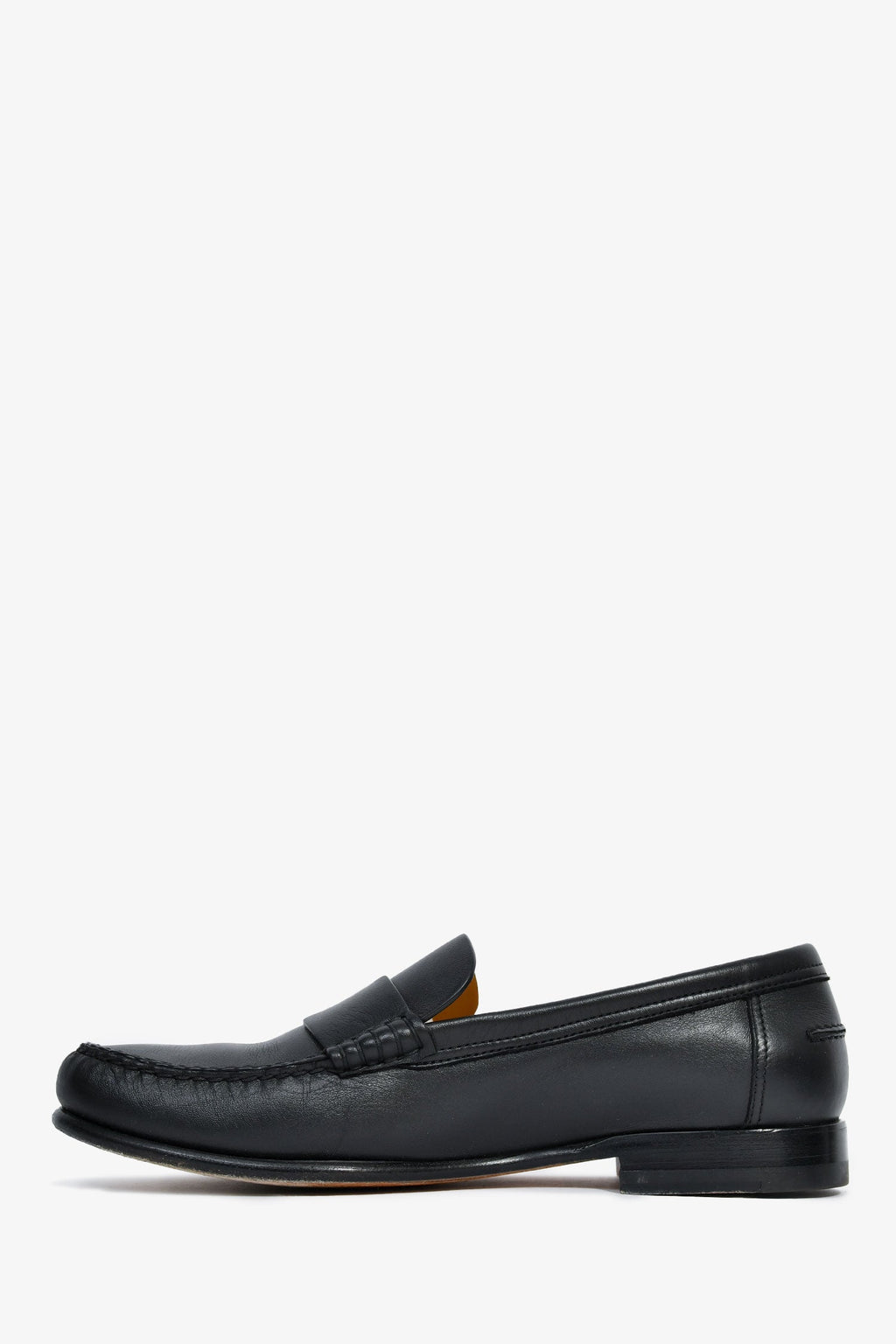 Hermès Black Leather 'Kennedy' Loafers Size 38