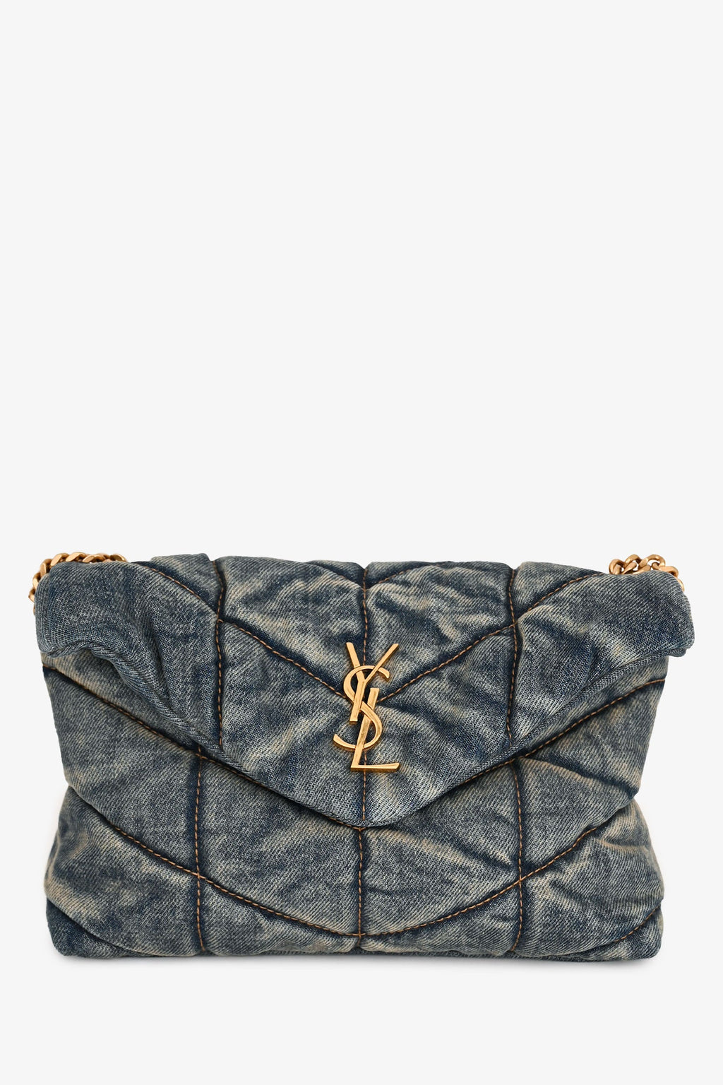 Saint Laurent 2020 Blue Denim Small LouLou Flap Bag