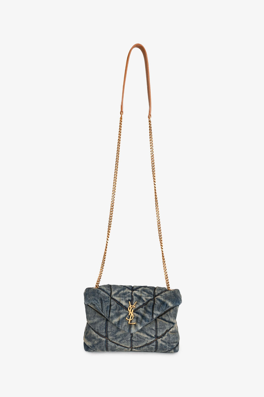 Saint Laurent 2020 Blue Denim Small LouLou Flap Bag
