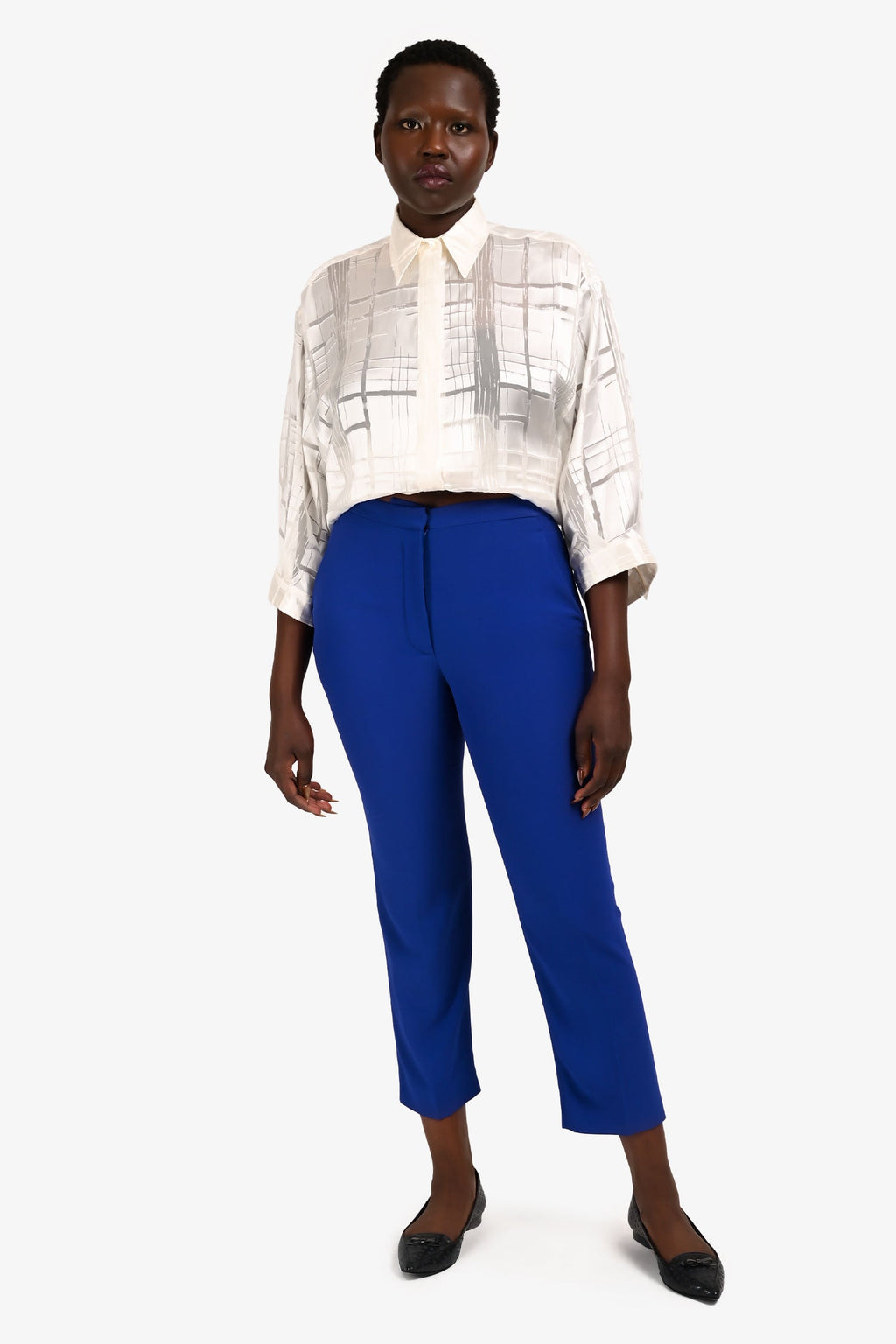 Alexander McQueen Blue Slim Trousers Size 42