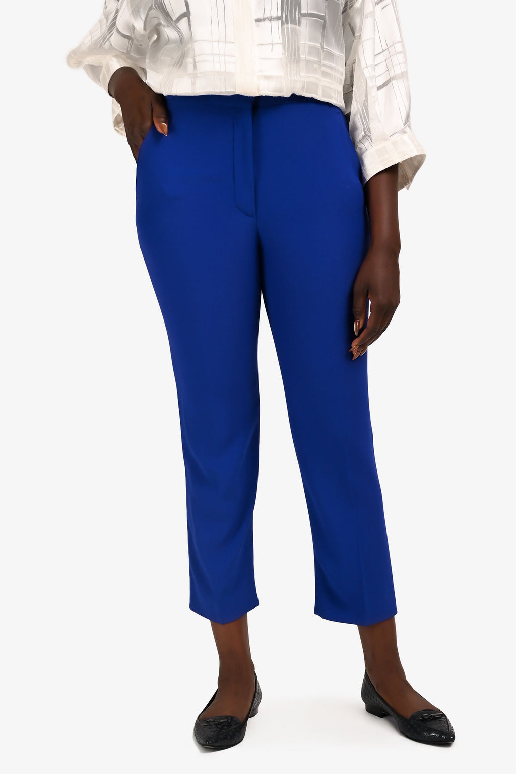 Alexander McQueen Blue Slim Trousers Size 42