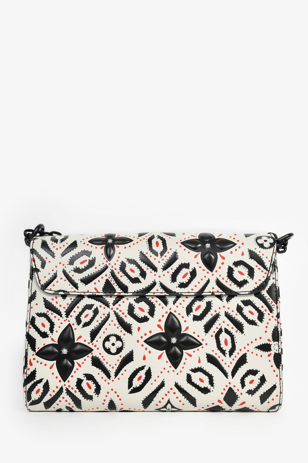Louis Vuitton 2015 White/Black Graphic Printed Leather Twist MM Chain Bag