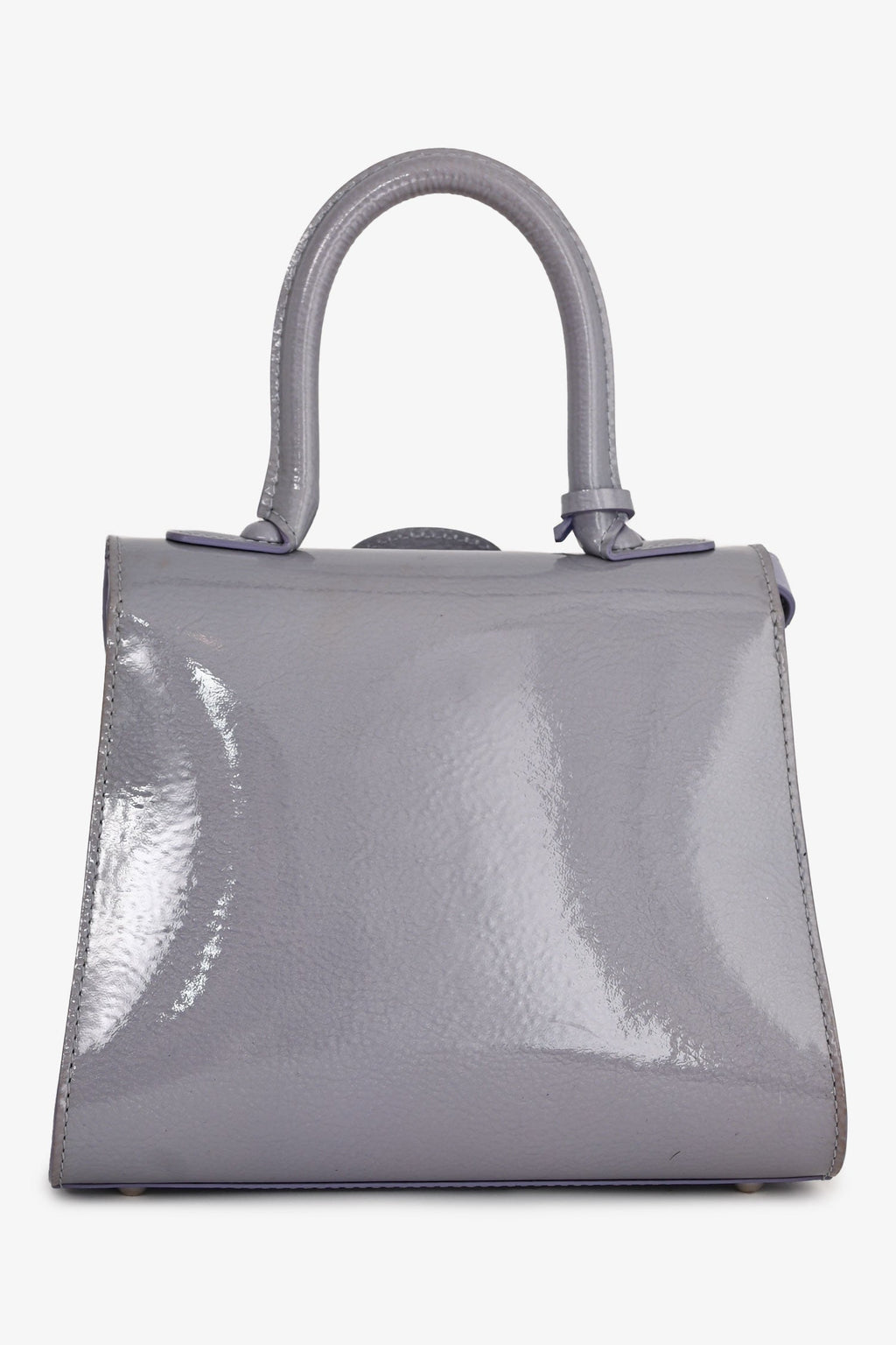 Delvaux Purple Patent Leather Mini Brilliant Bag with Strap